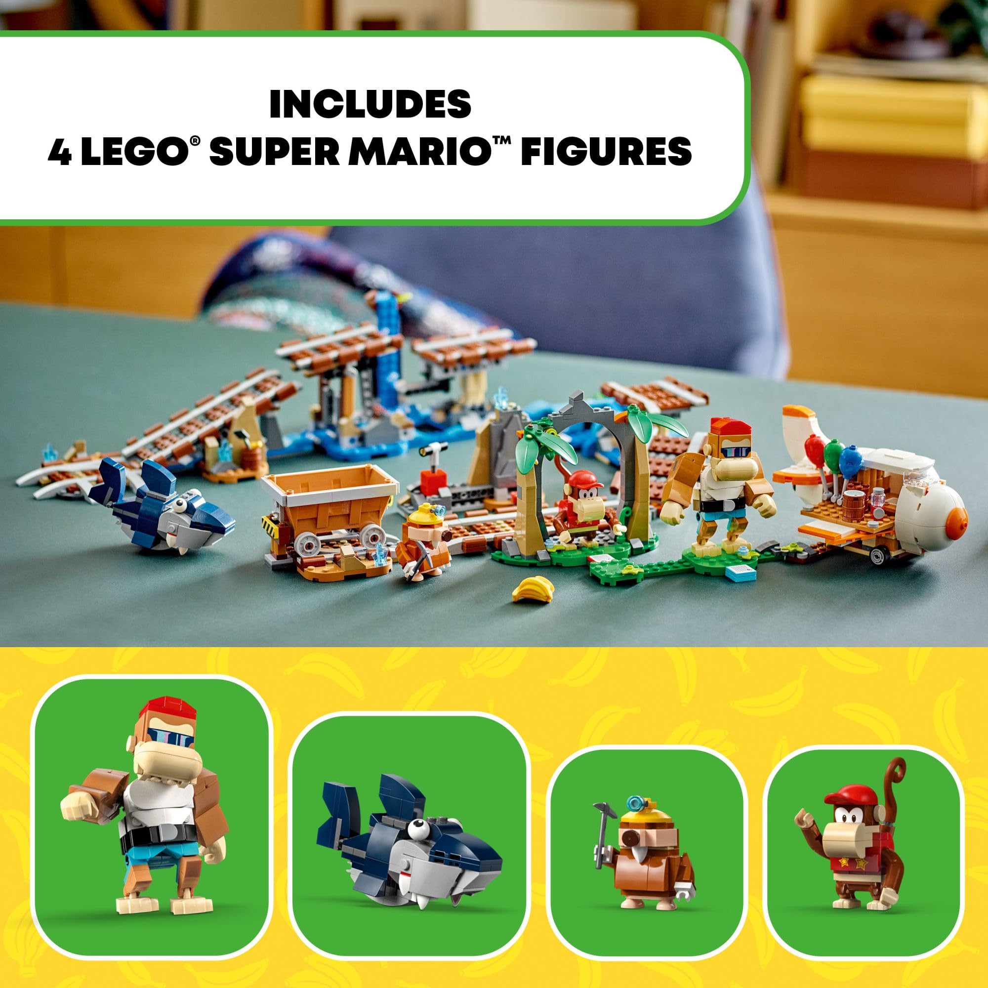 Foto 4 | Juguete De Construcción Lego Super Mario Diddy Kong's Mine Cart Ride - Venta Internacional.