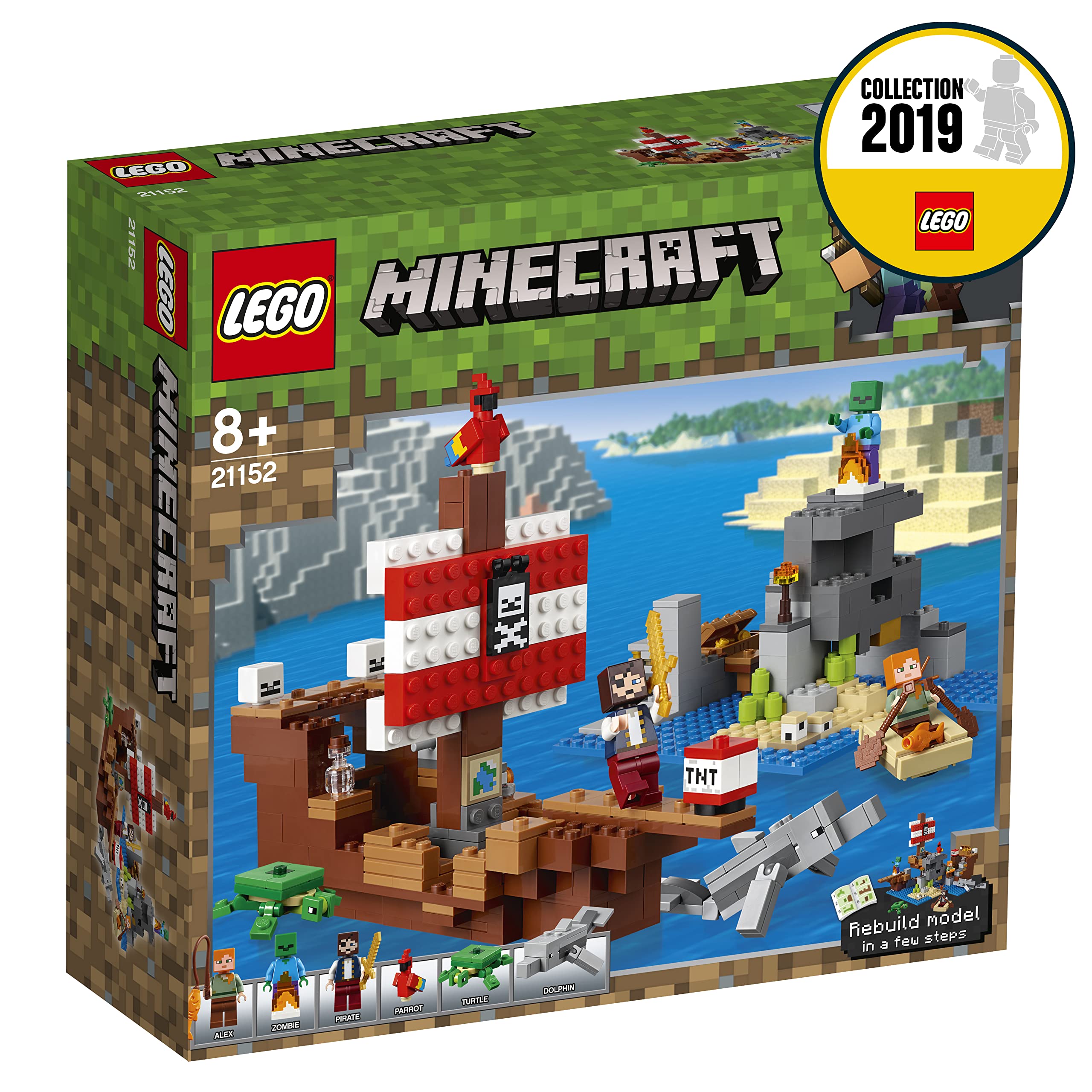 Foto 3 pulgar | Juguete Lego Minecraft Pirate Ship Adventure 21152 Con 386 Piezas - Venta Internacional.