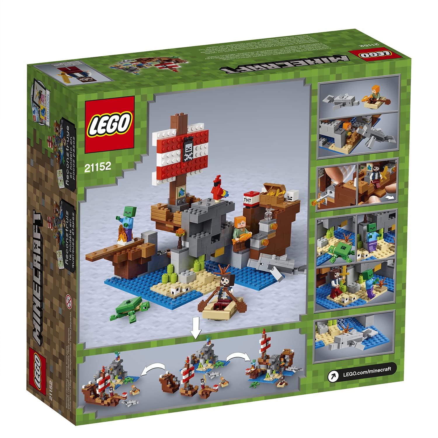 Foto 7 pulgar | Juguete Lego Minecraft Pirate Ship Adventure 21152 Con 386 Piezas - Venta Internacional.