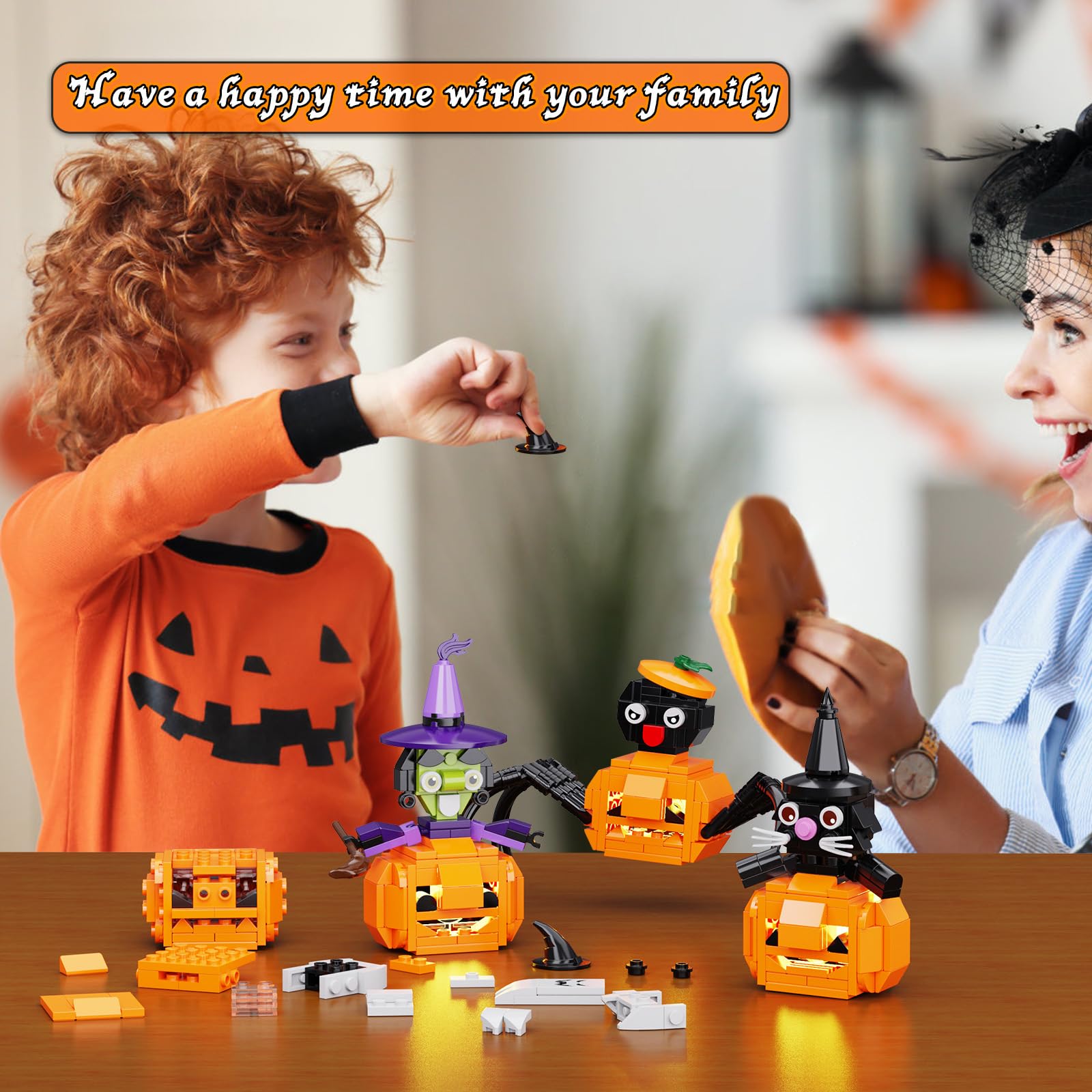 Foto 5 pulgar | Set De Construcción Vonado Halloween Pumpkin Con Led, 445 Piezas, 6-12 Años - Venta Internacional.
