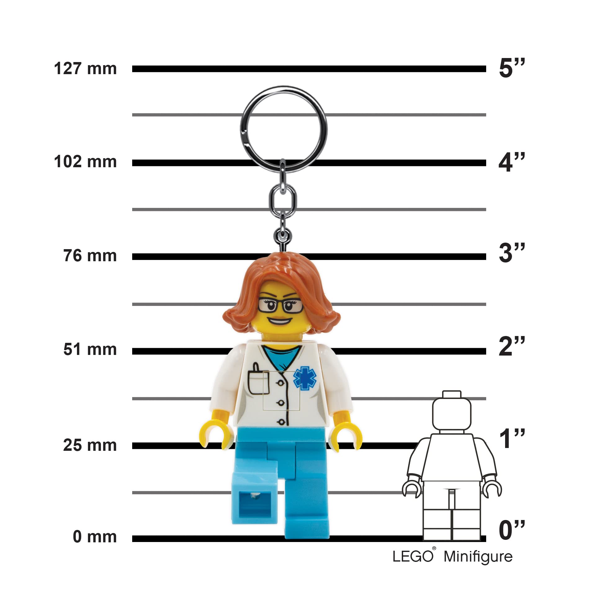 Foto 4 pulgar | Llavero Lego Classic Doctor De 7,6 Cm Con Luces Led Ke185 - Venta Internacional.