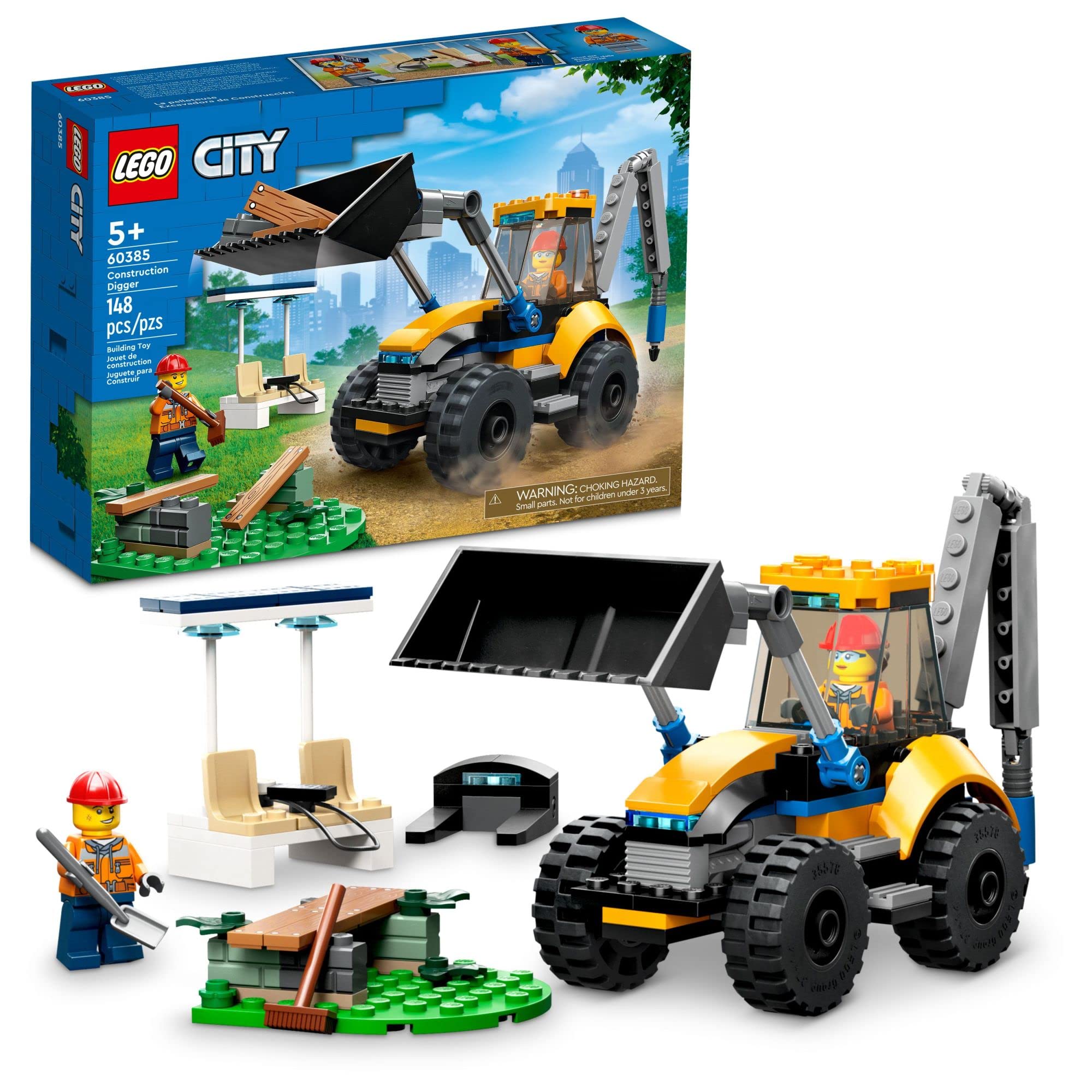 Juguete de Construcción Lego City Construction Digger 60385 con Herramientas - Venta Internacional