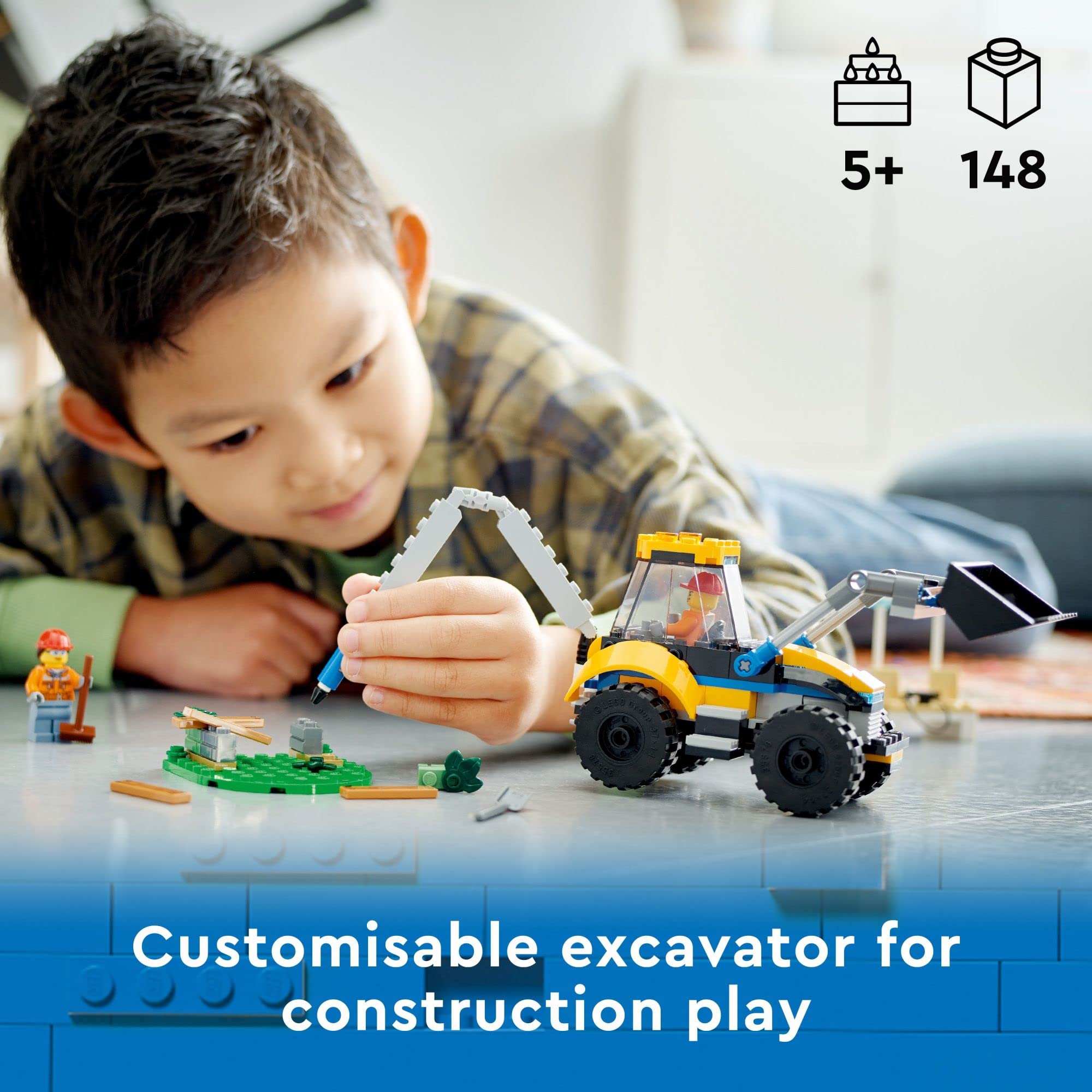 Foto 3 pulgar | Juguete de Construcción Lego City Construction Digger 60385 con Herramientas - Venta Internacional