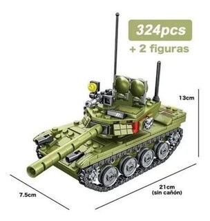 Foto 3 | Bloques de Construcción: Tanque De Juguete 324 Piezas - Venta Internacional
