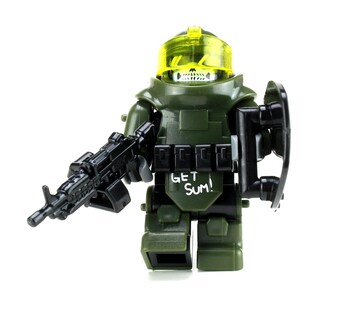 Foto 2 | Minifigura De Battle Brick Juggernaut Army Assault Soldier, 4 Cm - Venta Internacional.