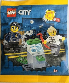 Foto 2 | Minifigura Lego City Police Man Con Ladrón Y Cajero Automático - Venta Internacional.