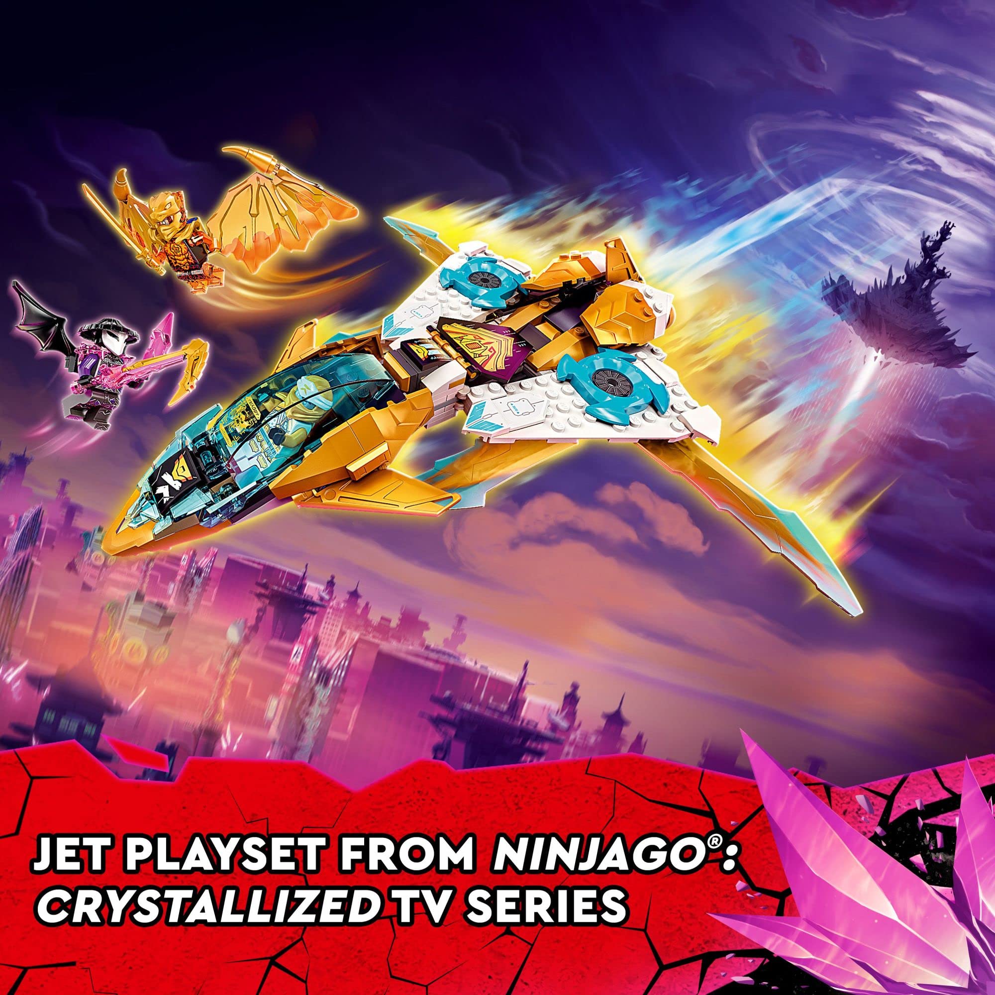 Foto 3 pulgar | Set De Aviones De Juguete Lego Ninjago Golden Dragon Jet 71770 De Zane - Venta Internacional.
