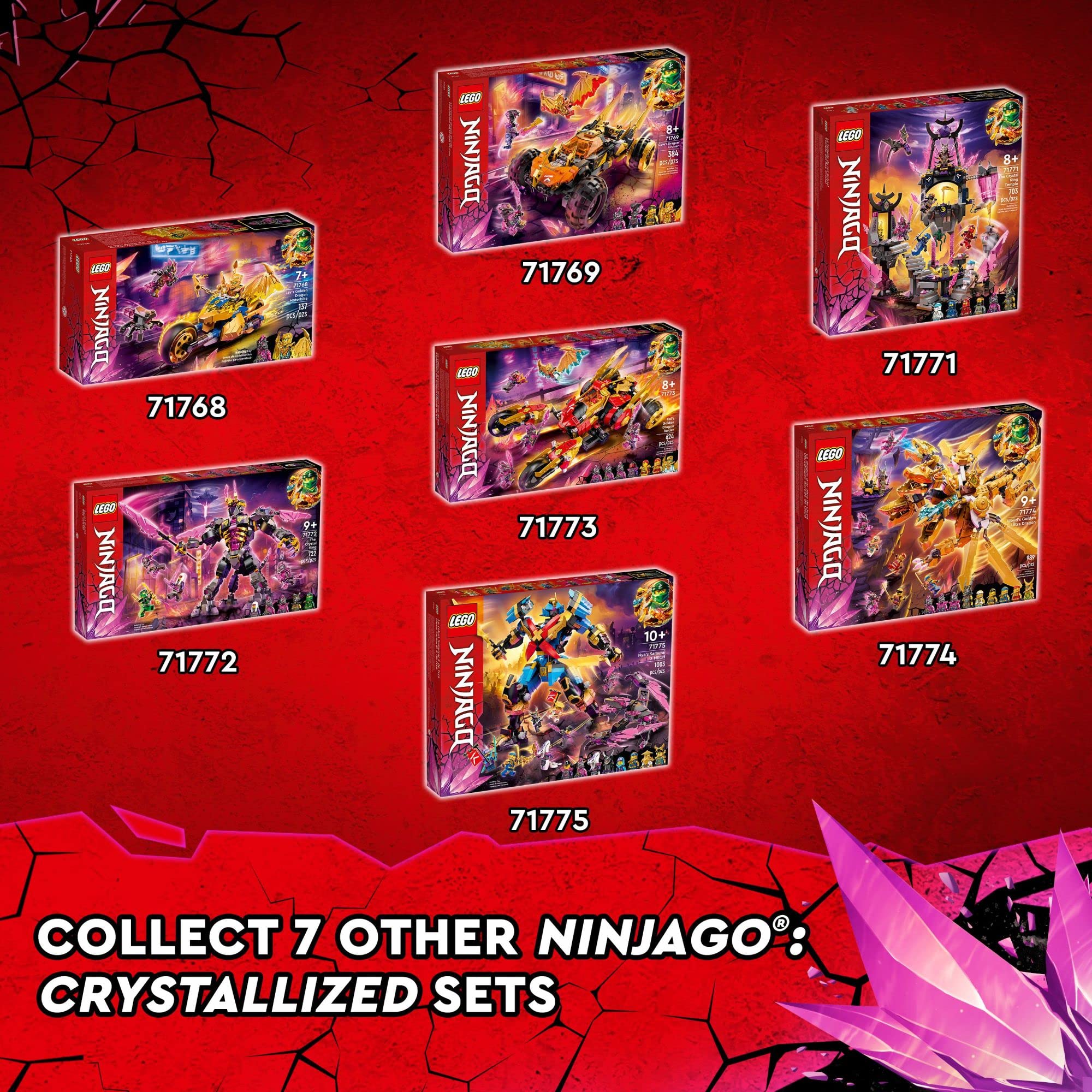 Foto 5 pulgar | Set De Aviones De Juguete Lego Ninjago Golden Dragon Jet 71770 De Zane - Venta Internacional.