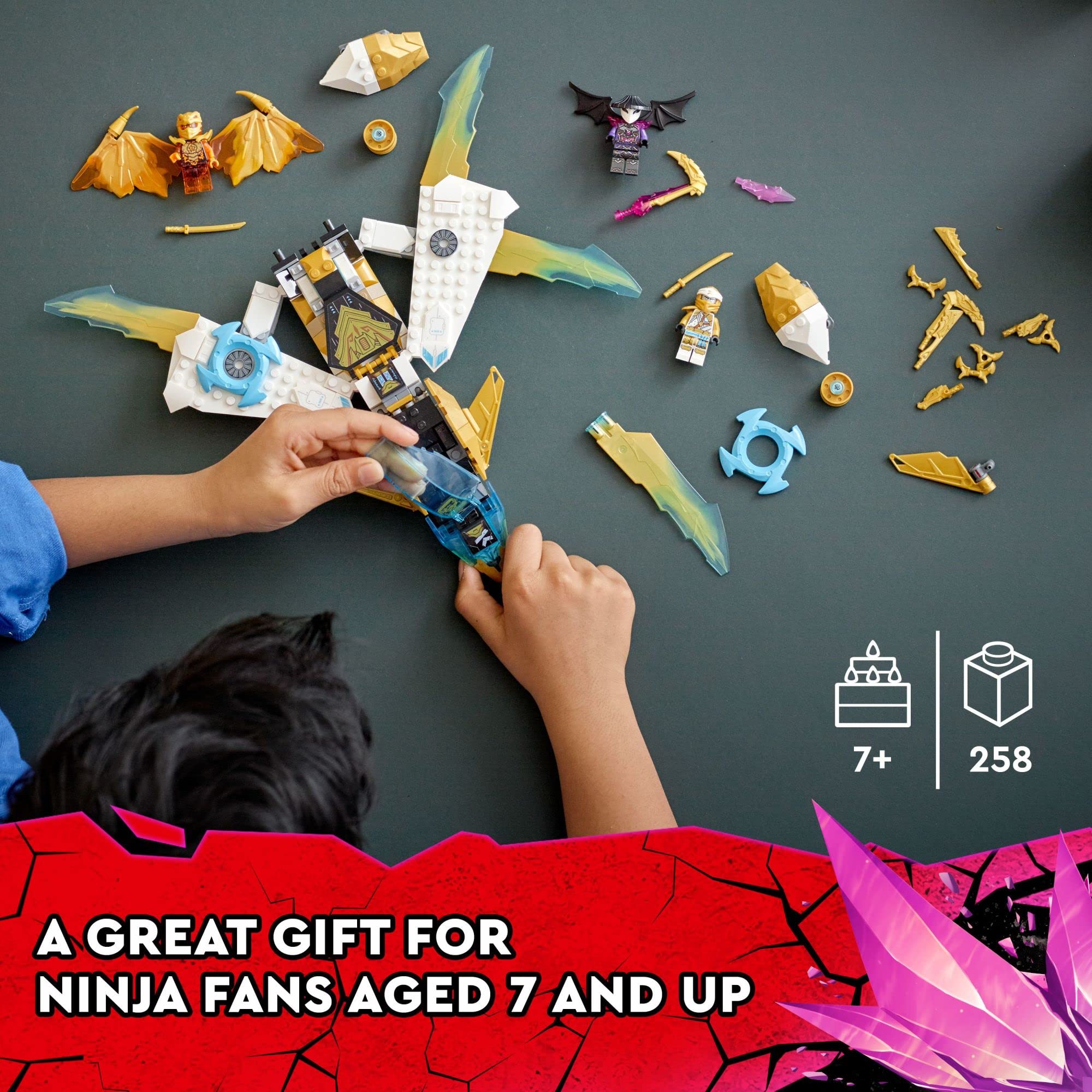 Foto 7 pulgar | Set De Aviones De Juguete Lego Ninjago Golden Dragon Jet 71770 De Zane - Venta Internacional.