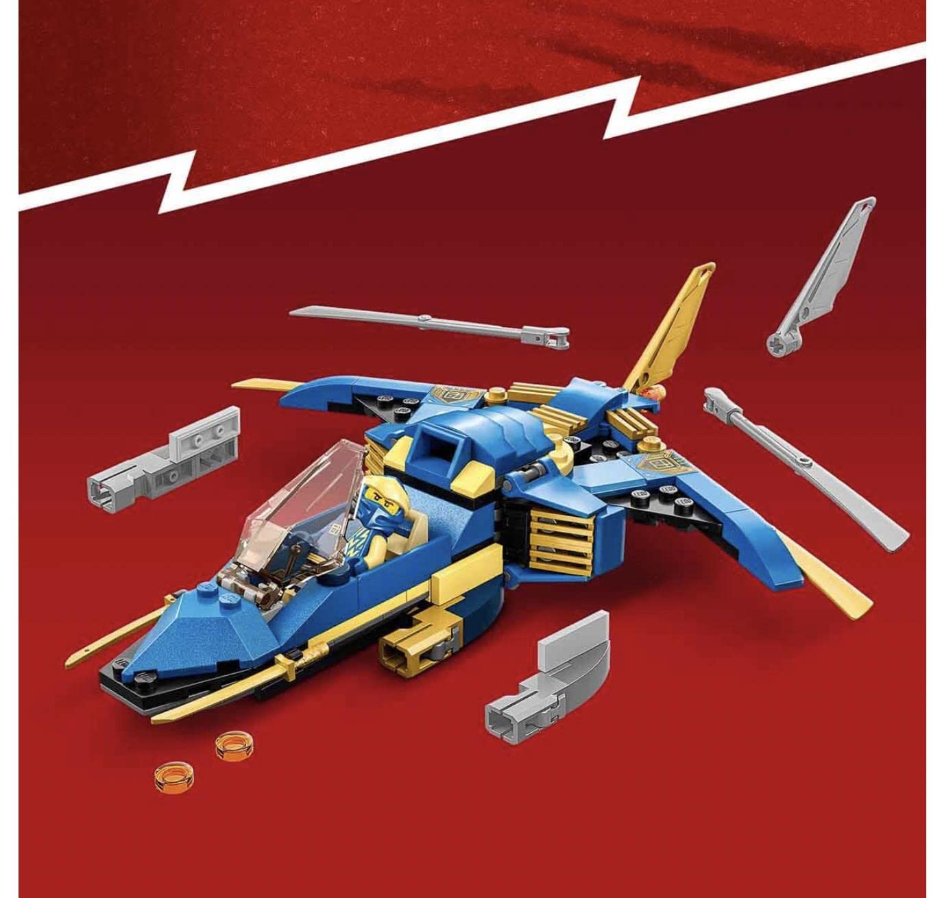 Foto 5 pulgar | Juguete Lego Ninjago Jays Thunder Jet Evo Con Figura Jay Mini 7+ - Venta Internacional.