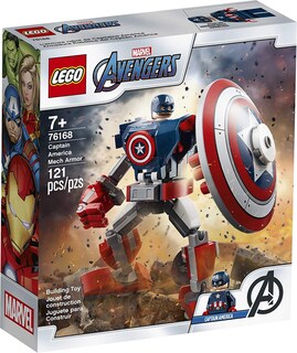 Foto 1 | Juguete de Construcción Lego Marvel Avengers Classic Captain America Mech Armor 76168 con 121 Piezas - Venta Internac