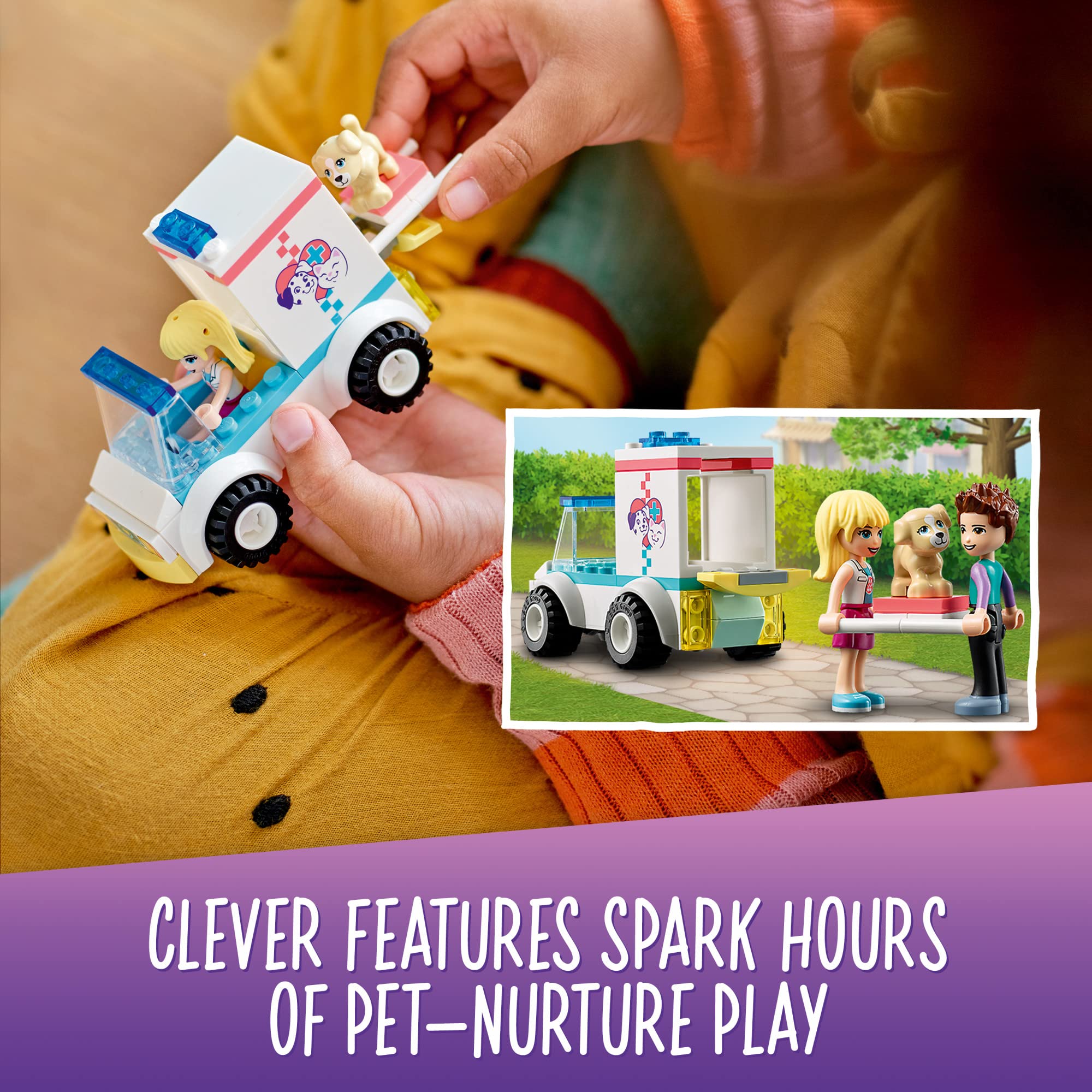 Foto 4 | Kit De Construcción Lego Friends Pet Clinic Ambulance 41694 - Venta Internacional.