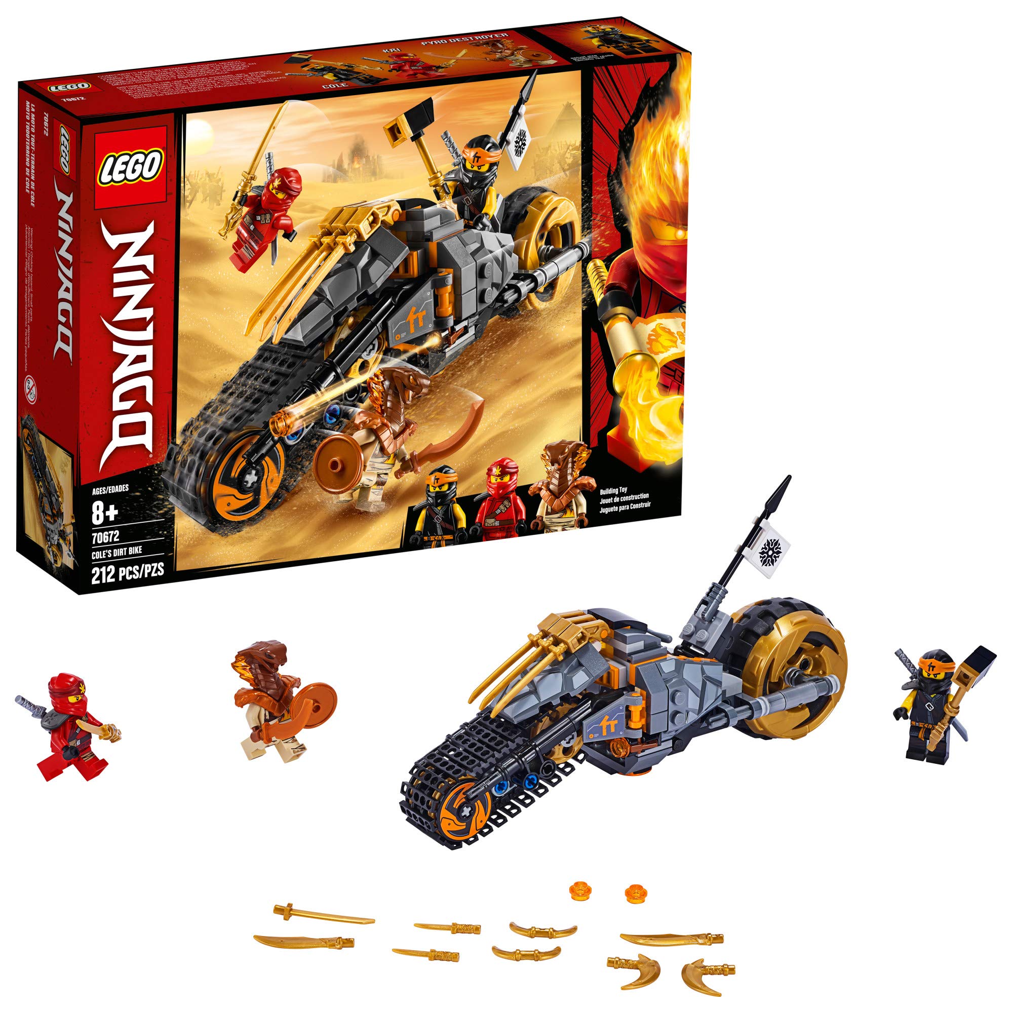 Foto 2 pulgar | Kit de Construcción Lego Ninjago Cole's Dirt Bike 70672 212 Piezas - Venta Internacional