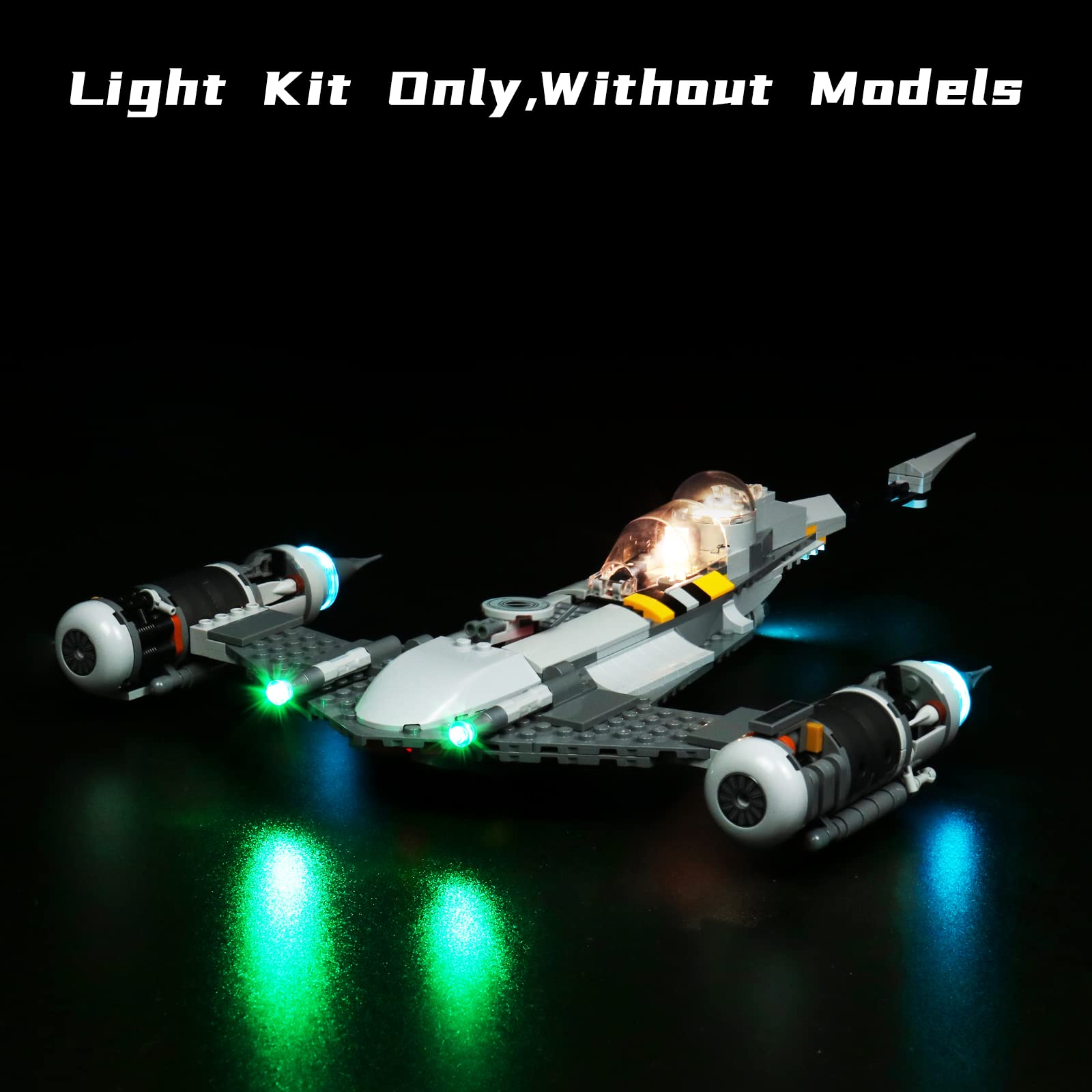 Foto 6 | Bloques Bourvill con Luz Led Mandalorian's N-1 Starfight - Venta Internacional