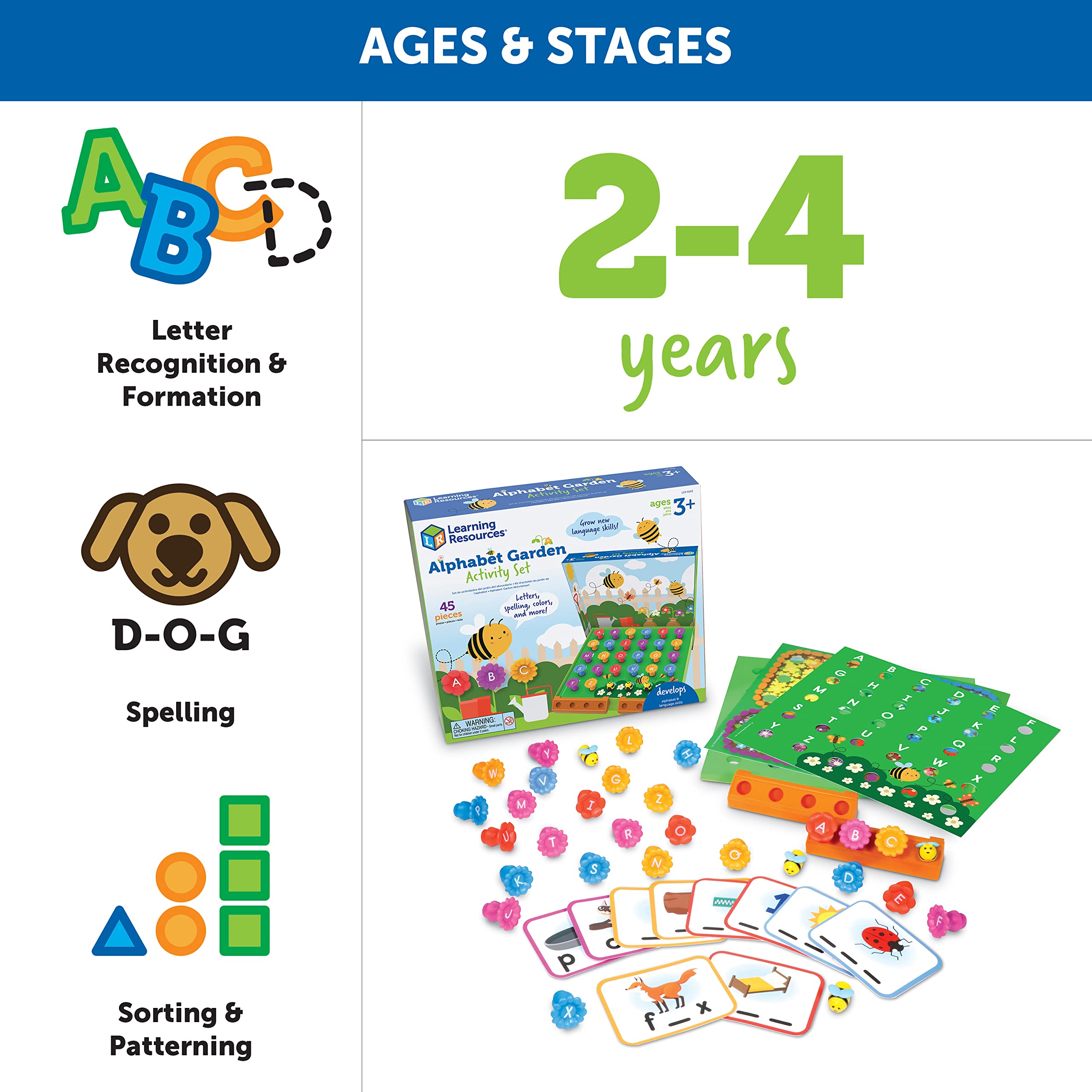 Foto 6 pulgar | Set De Actividades Learning Resources Alphabet Garden, 45 Piezas, 3+ - Venta Internacional.