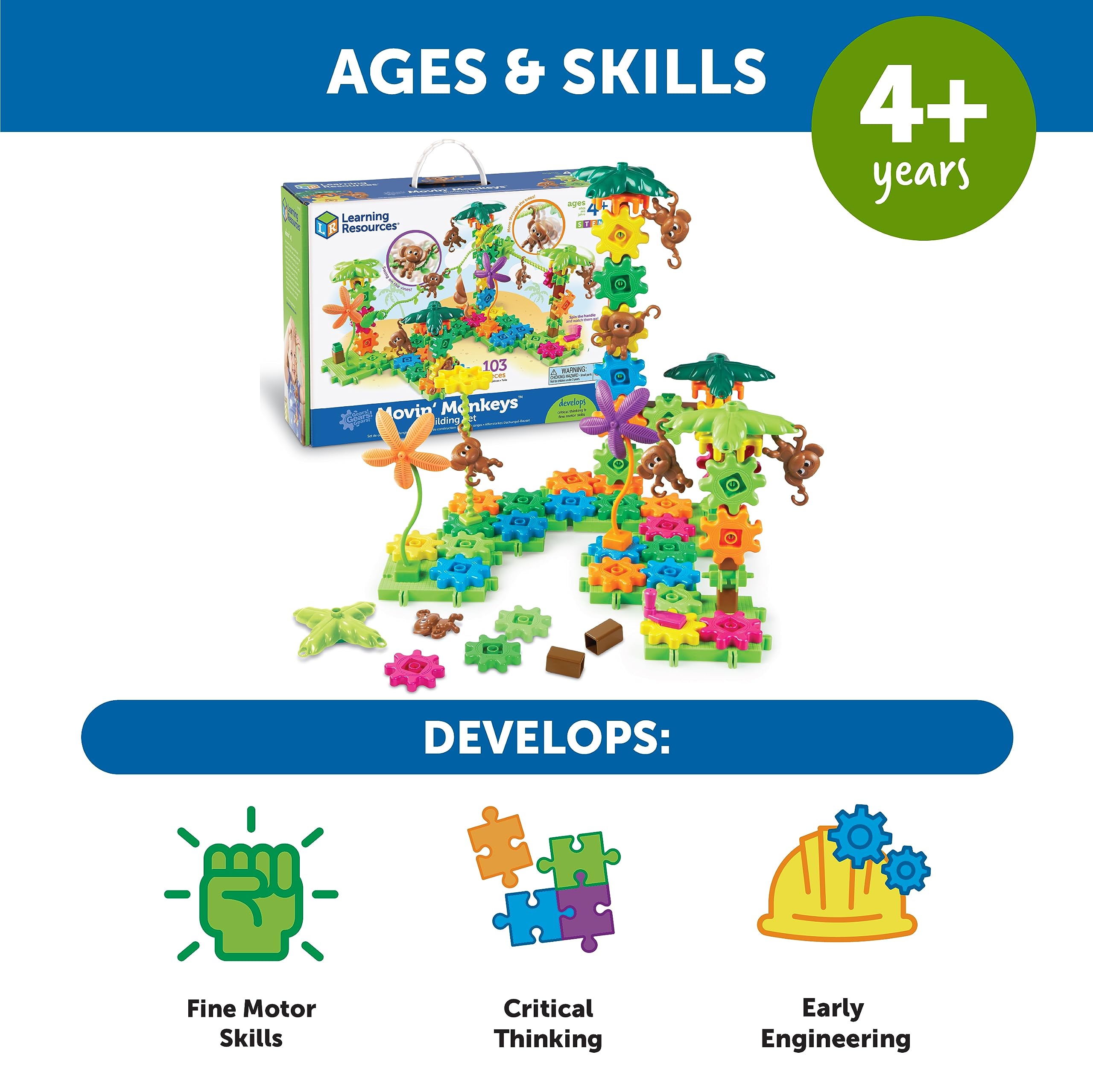 Foto 6 pulgar | Building Play Set Learning Resources Gears! ¡engranajes! ¡engranajes! - Venta Internacional.