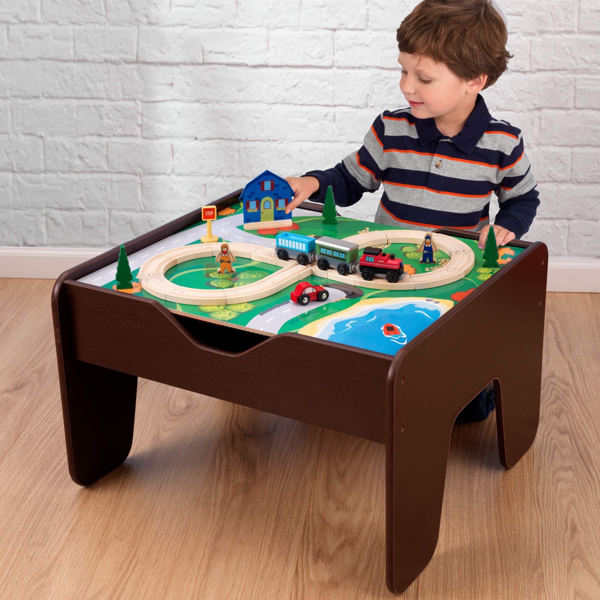 Foto 3 pulgar | Mesa De Actividades Kidkraft 2 En 1 Con Tapa Reversible Con 200 Ladrillos - Venta Internacional.