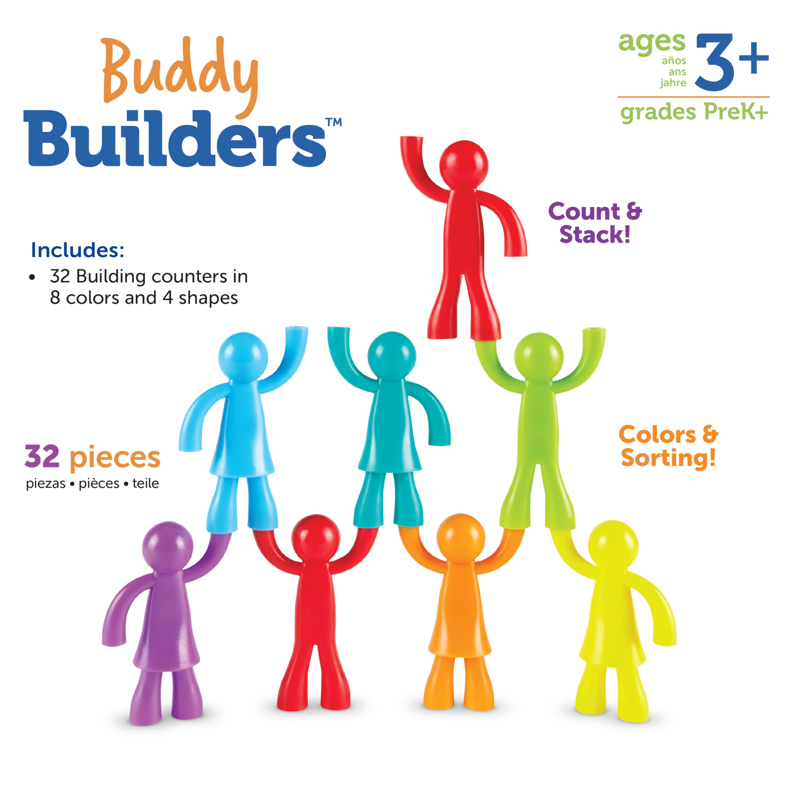Foto 8 pulgar | Toy Learning Resources Buddy Builders 32 Piezas Para Mayores De 3 Años - Venta Internacional.