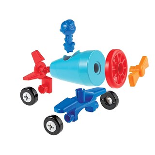 Foto 3 | Recursos De Aprendizaje Sobre Juguetes 1-2-3 ¡constrúyelo! Coche, Barco, Avión, 15 Piezas - Venta Internacional.
