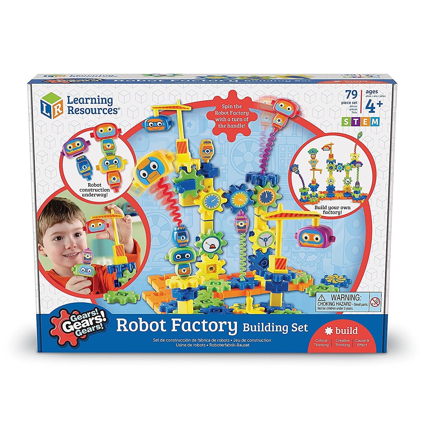 Foto 6 | Building Set Learning Resources Gears! ¡engranajes! ¡engranajes! Robot Factory, 80 Piezas - Venta Internacional.