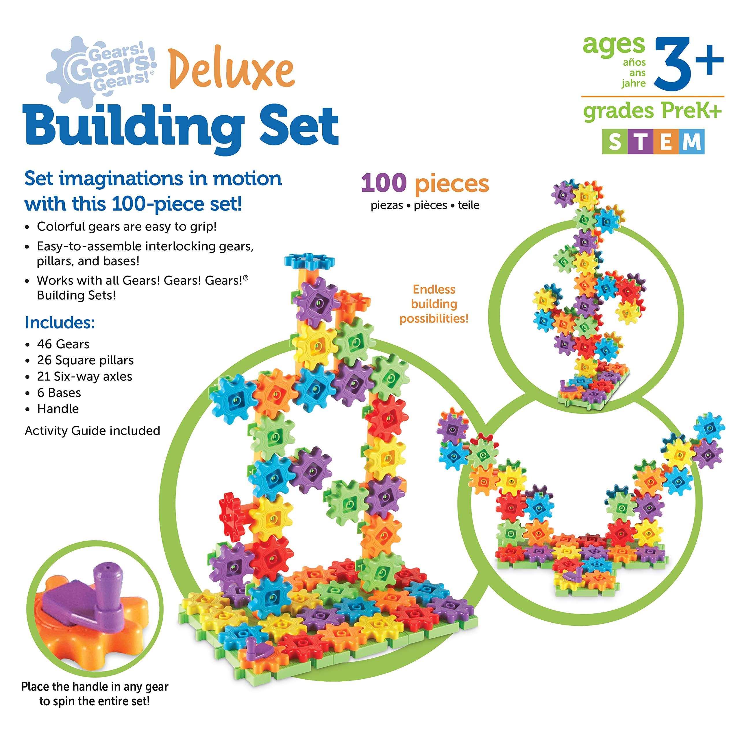 Foto 7 pulgar | Building Set Learning Resources Gears! ¡engranajes! ¡engranajes! 100 Piezas - Venta Internacional.