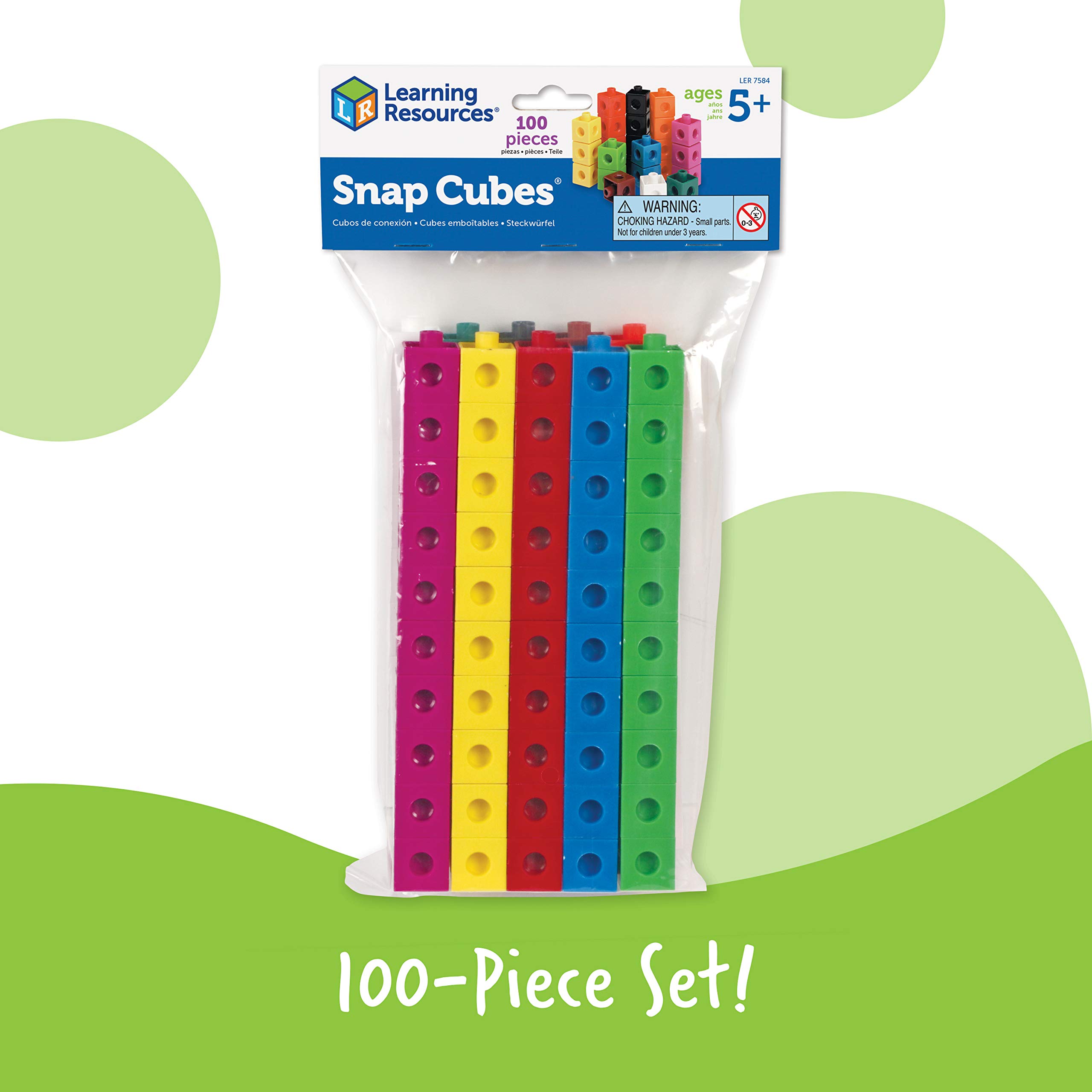 Foto 5 pulgar | Counting Toy Learning Resources Snap Cubes, 100 Piezas, Más De 5 - Venta Internacional.