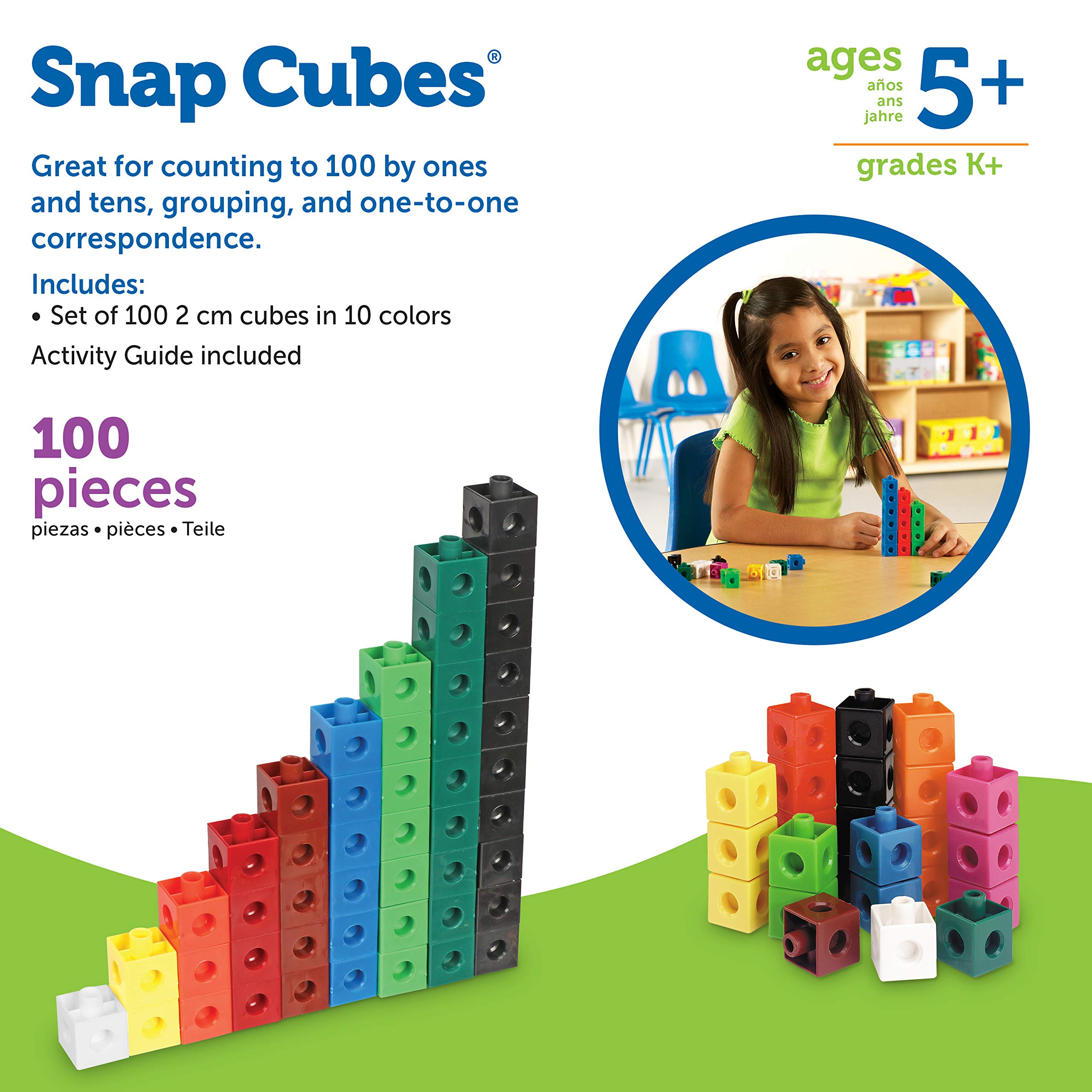 Foto 7 pulgar | Counting Toy Learning Resources Snap Cubes, 100 Piezas, Más De 5 - Venta Internacional.