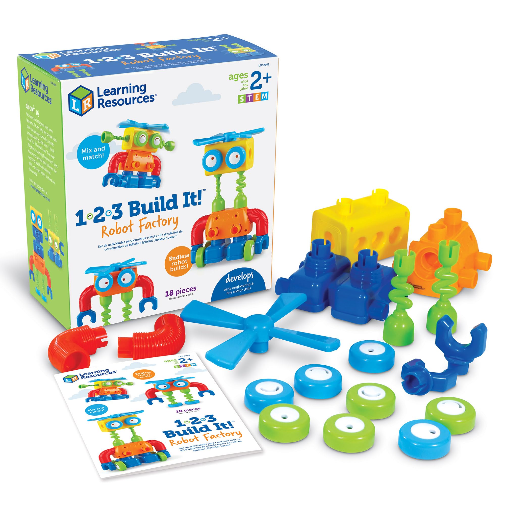 Recursos De Aprendizaje Sobre Juguetes 1-2-3 ¡constrúyelo! Robot Factory: Más De 2 Años - Venta Internacional.