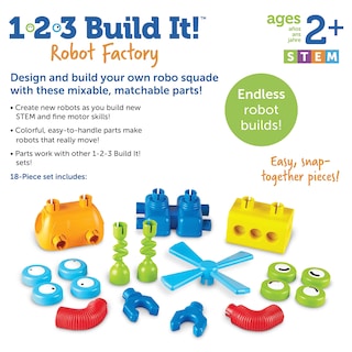 Foto 7 | Recursos De Aprendizaje Sobre Juguetes 1-2-3 ¡constrúyelo! Robot Factory: Más De 2 Años - Venta Internacional.