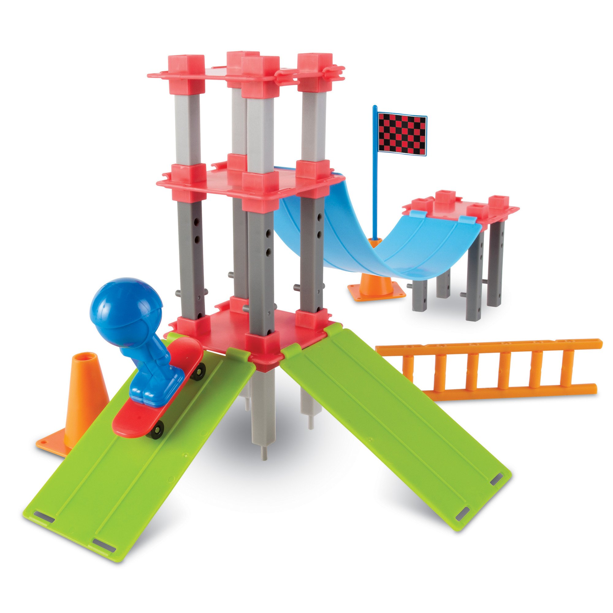 Set De Construcción Learning Resources Skate Park Engineering, 43 Piezas - Venta Internacional.