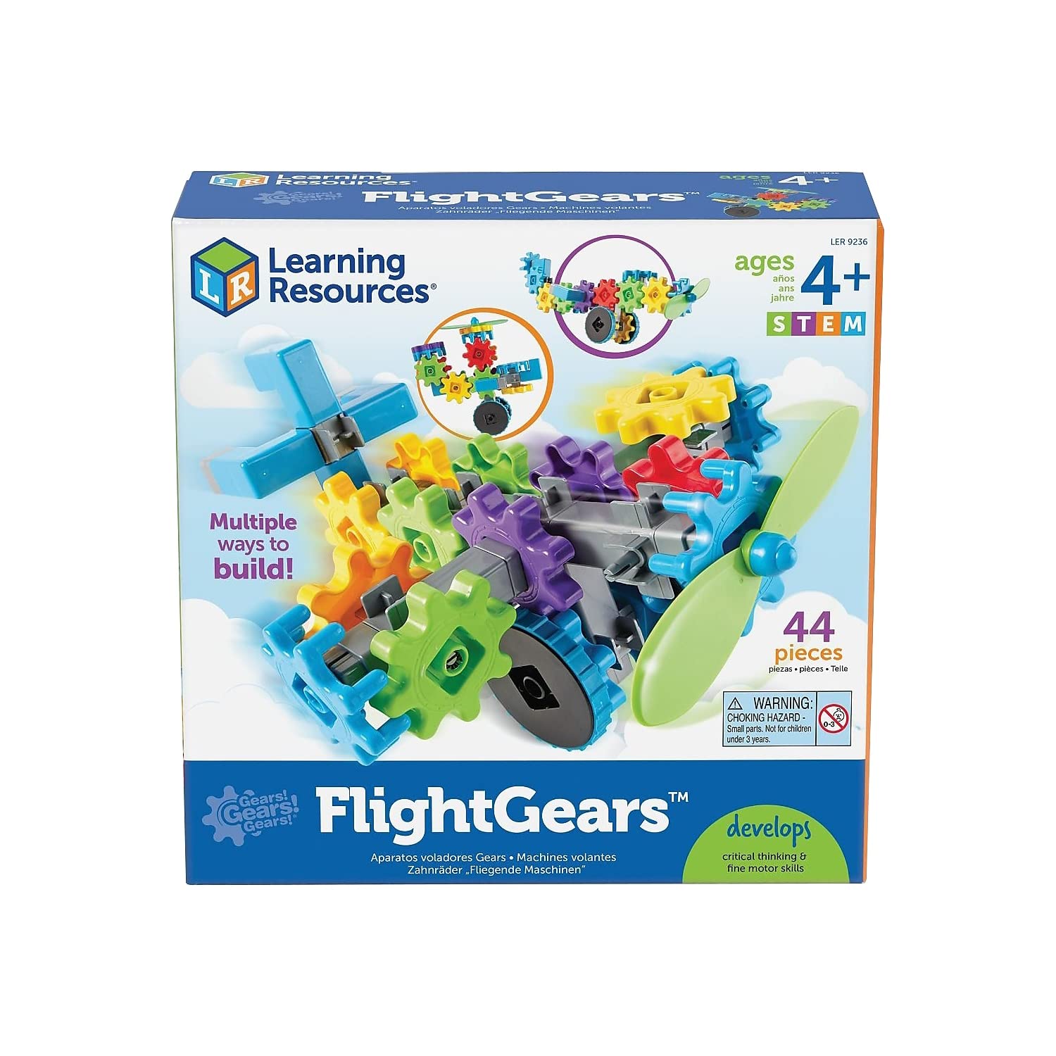 Foto 2 pulgar | Toy Learning Resources Gears! Juego De 44 Piezas De Flightgears - Venta Internacional.