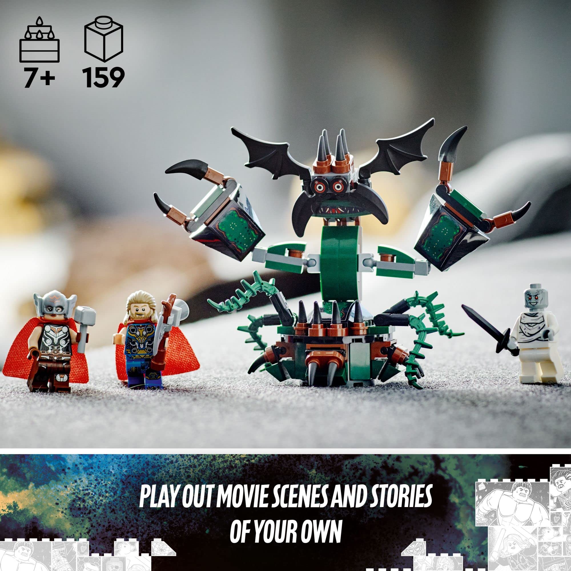 Foto 4 pulgar | Juguete De Construcción Lego Marvel Attack On New Asgard Thor 76207 - Venta Internacional.