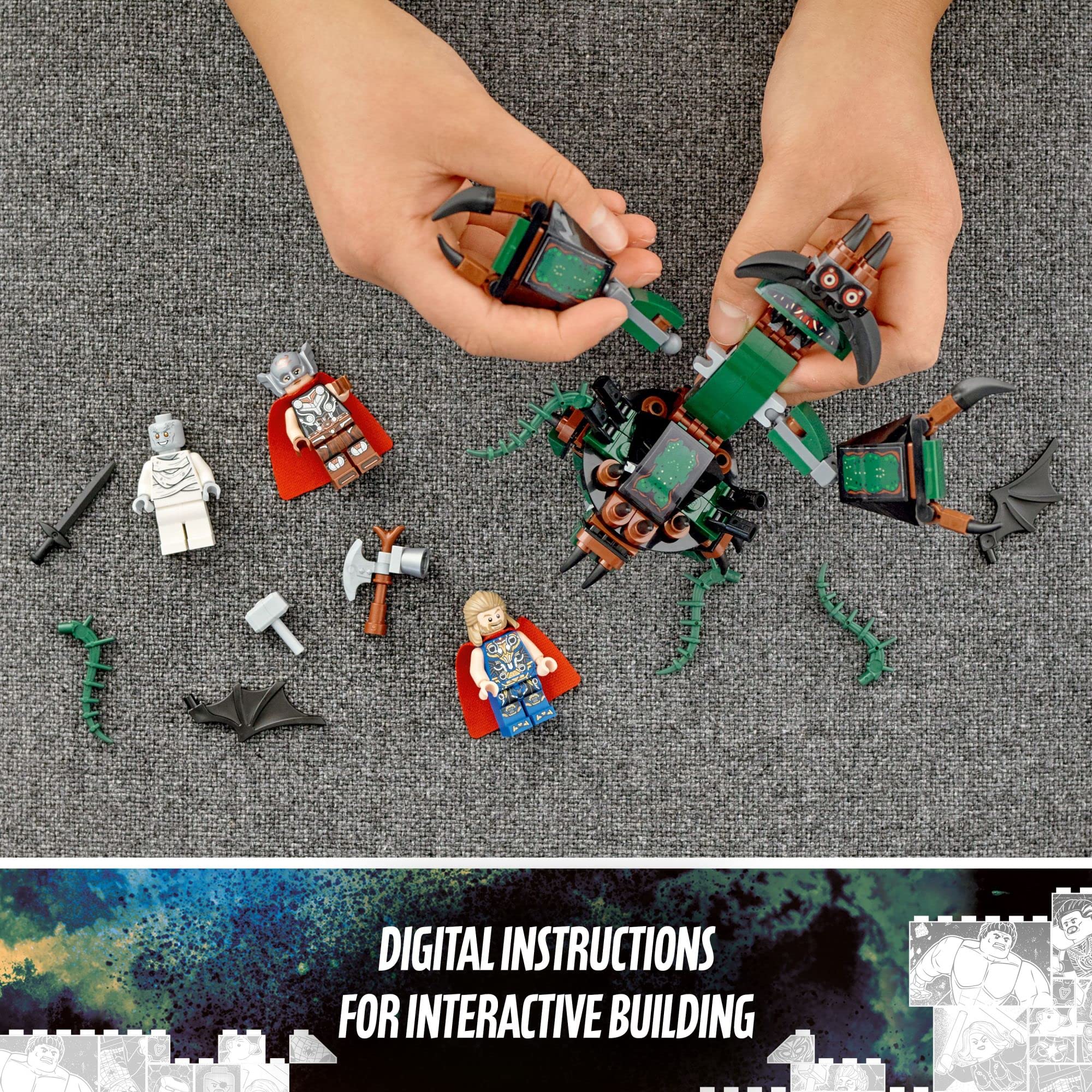 Foto 4 | Juguete De Construcción Lego Marvel Attack On New Asgard Thor 76207 - Venta Internacional.
