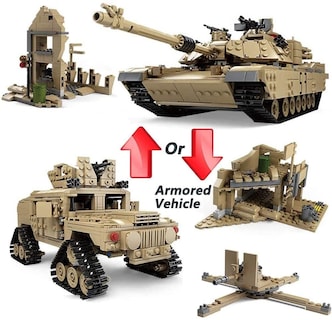 Foto 5 | Set De Batalla Jim's Military Blocks, 60 Unidades, Us Tank B - Venta Internacional.