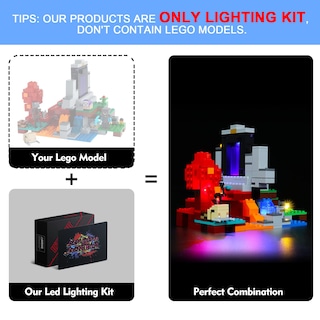 Foto 3 | Kit De Luces Led Para Lego Minecraft The Ruined Portal 21172 De - Venta Internacional.
