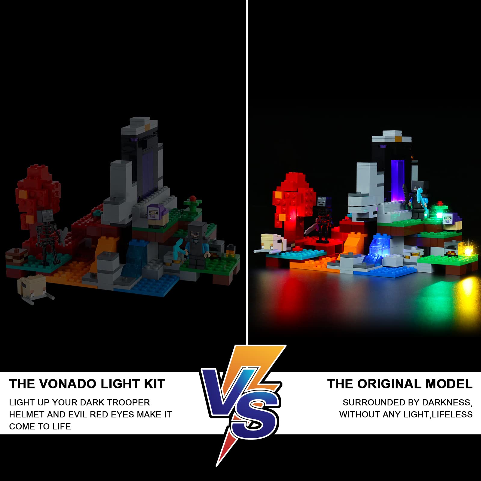 Foto 6 | Kit De Luces Led Para Lego Minecraft The Ruined Portal 21172 De  - Venta Internacional.