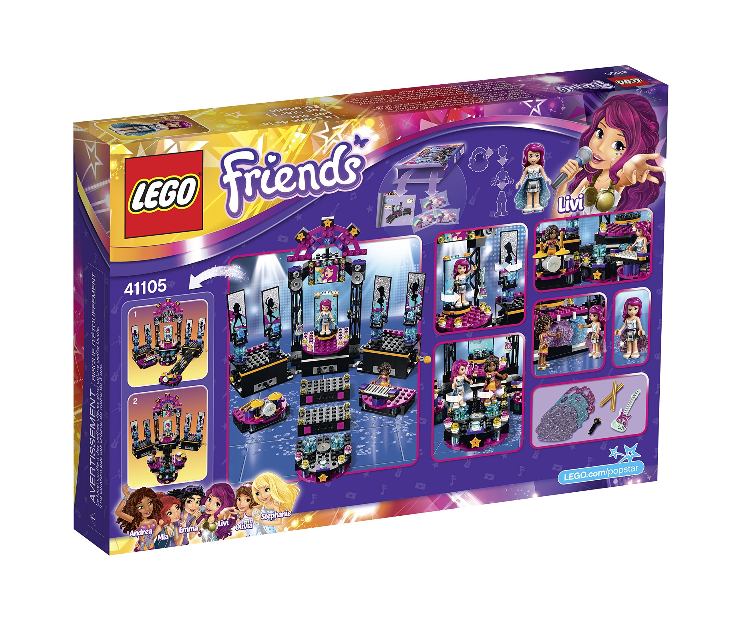Foto 3 | Kit De Construcción Lego Friends Pop Star Show Stage 41105 - Venta Internacional.