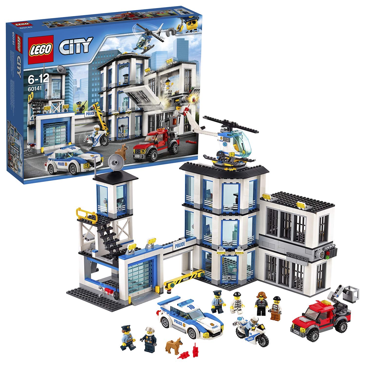 Foto 2 pulgar | Set De Construcción De La Comisaría De Policía De Lego City Con Helicóptero, Coche Y Moto - Venta Internacional.