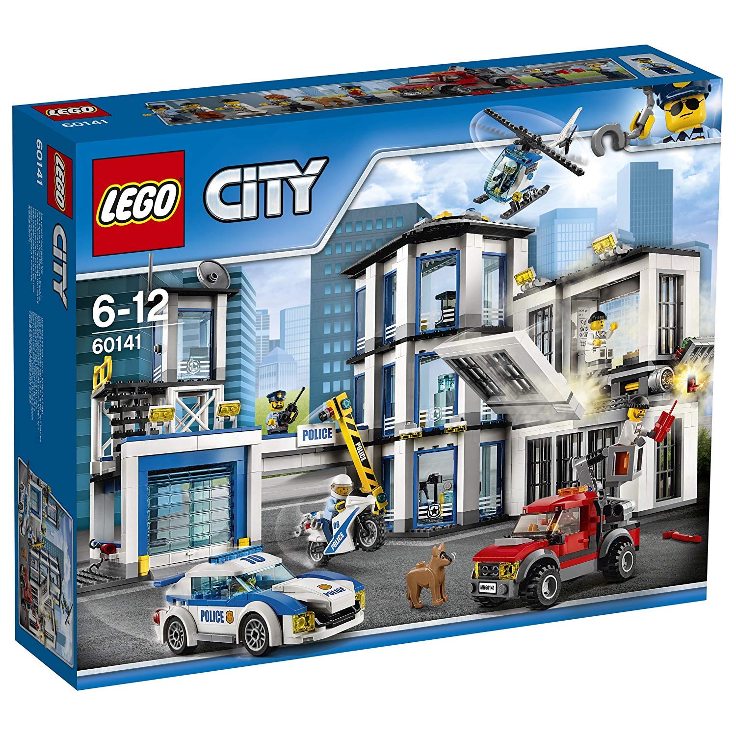 Foto 3 pulgar | Set De Construcción De La Comisaría De Policía De Lego City Con Helicóptero, Coche Y Moto - Venta Internacional.