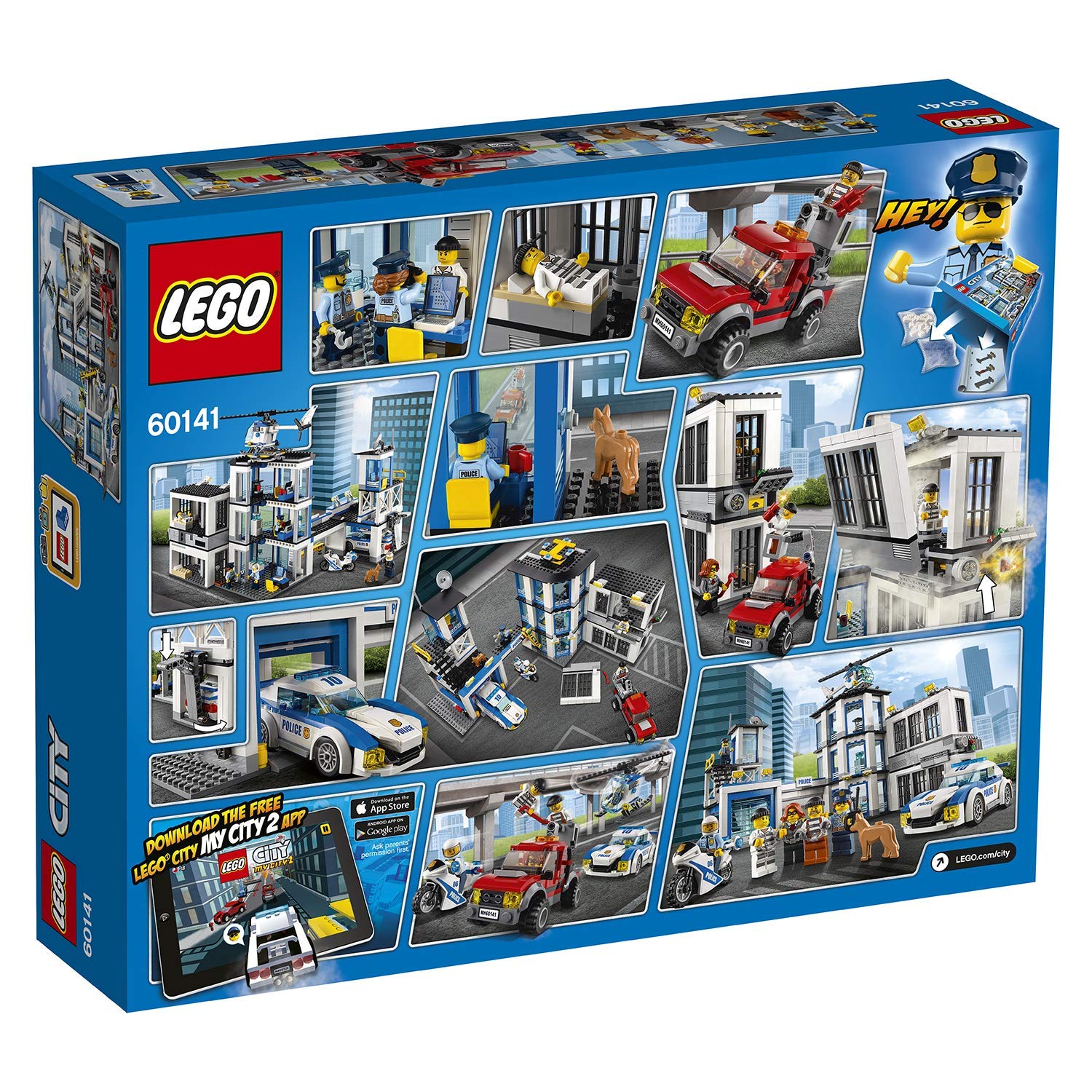 Foto 5 | Set De Construcción De La Comisaría De Policía De Lego City Con Helicóptero, Coche Y Moto - Venta Internacional.