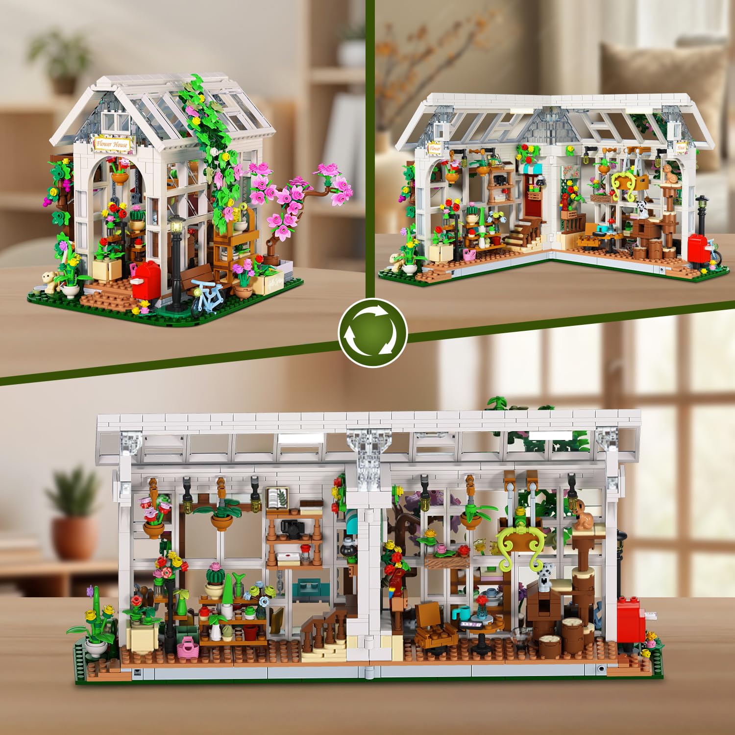 Foto 2 | Set De Construcción Hogokids Flower House Con Led, 132 Piezas, De 6 A 12 Años - Venta Internacional.