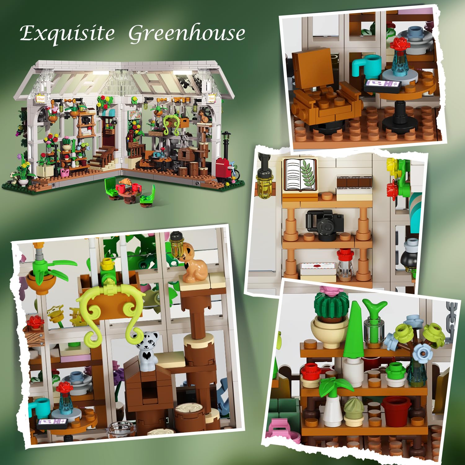 Foto 4 | Set De Construcción Hogokids Flower House Con Led, 132 Piezas, De 6 A 12 Años - Venta Internacional.