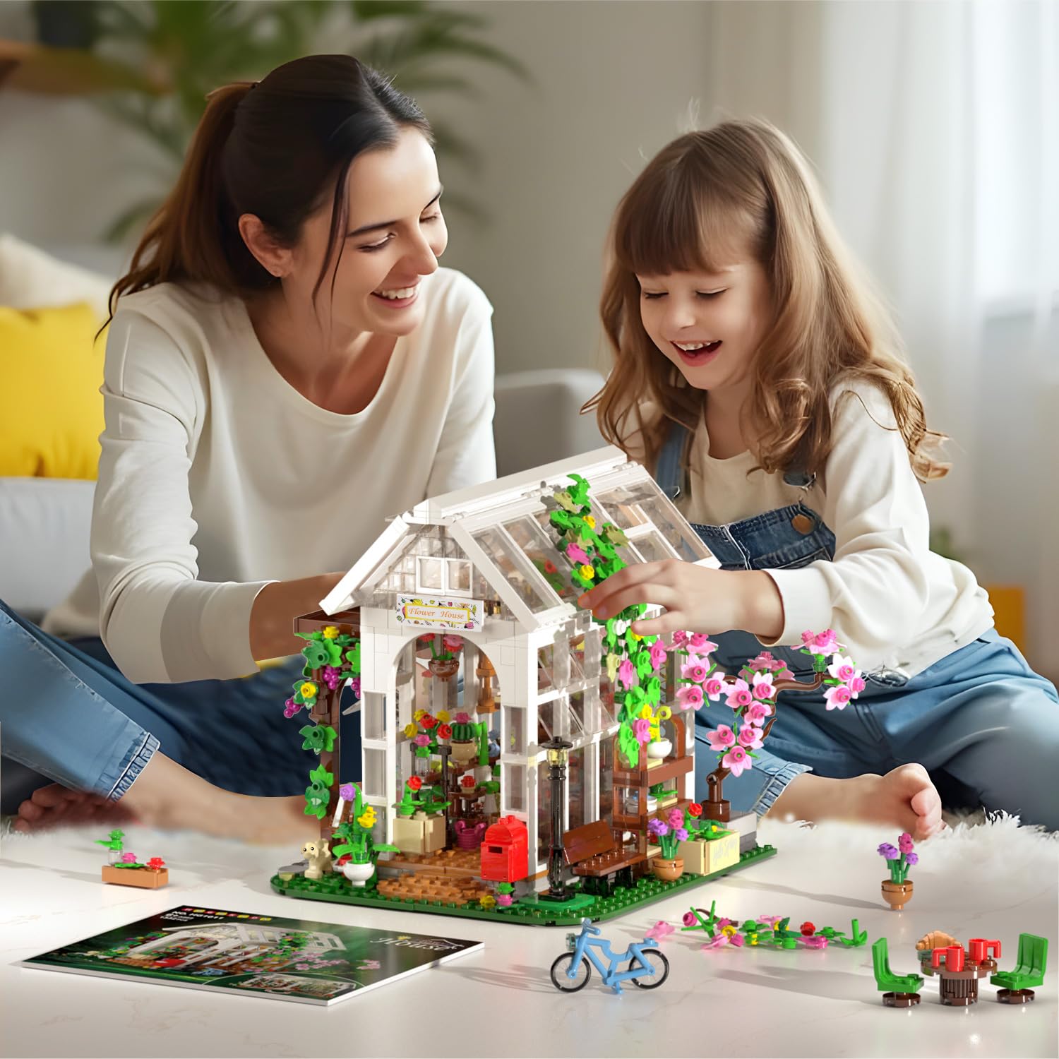 Foto 6 | Set De Construcción Hogokids Flower House Con Led, 132 Piezas, De 6 A 12 Años - Venta Internacional.