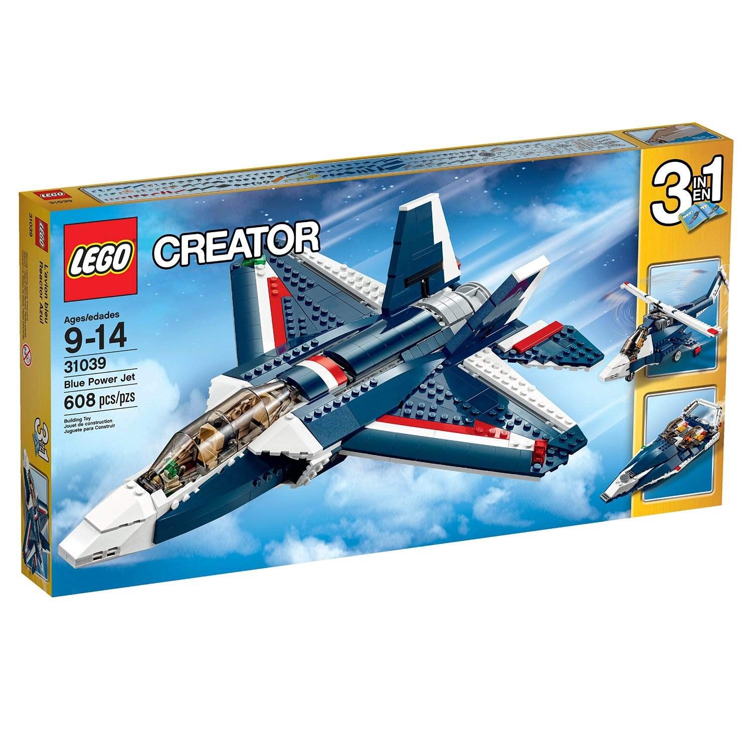 Foto 5 | Kit De Construcción Lego Creator 31039 Blue Power Jet Con 3 Modelos - Venta Internacional.