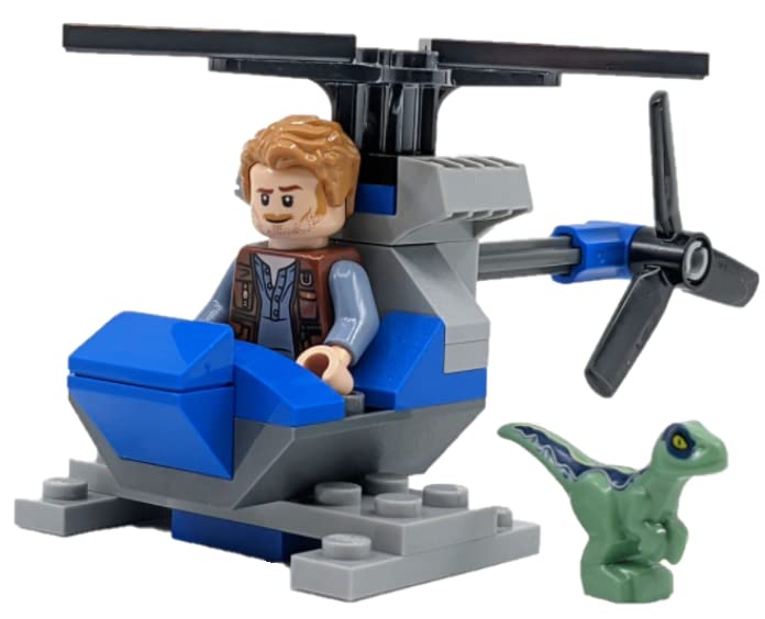 Foto 3 pulgar | Lego Jurassic World: Owen Con Un Helicóptero Y Un Bebé Rapto - Venta Internacional.