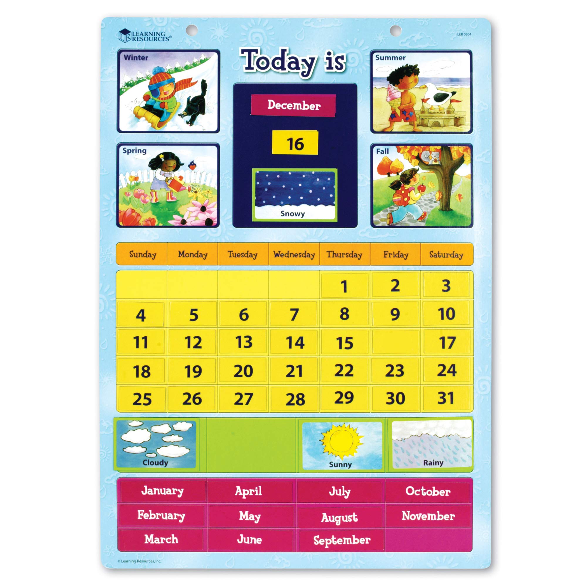Calendario De Aprendizaje Magnético Y Recursos De Aprendizaje Con 51 Piezas - Venta Internacional.