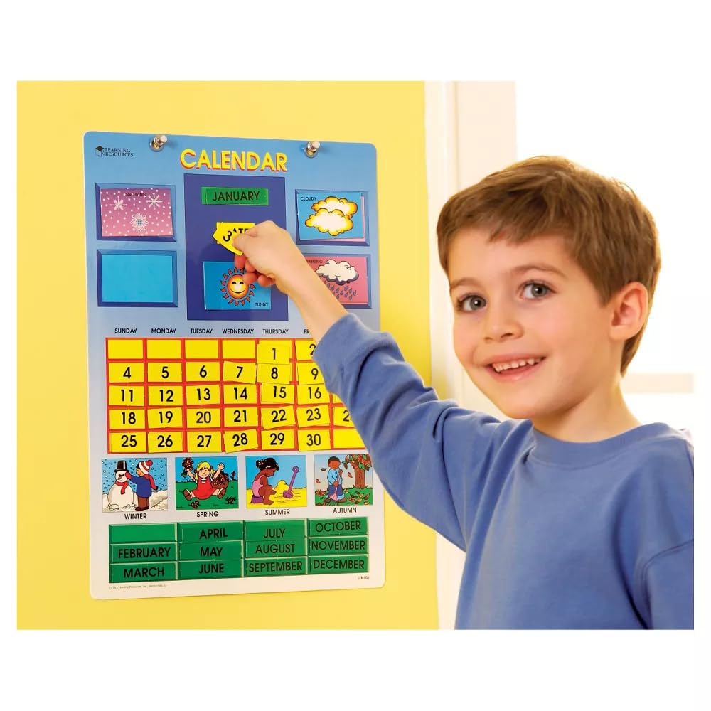 Foto 3 pulgar | Calendario De Aprendizaje Magnético Y Recursos De Aprendizaje Con 51 Piezas - Venta Internacional.