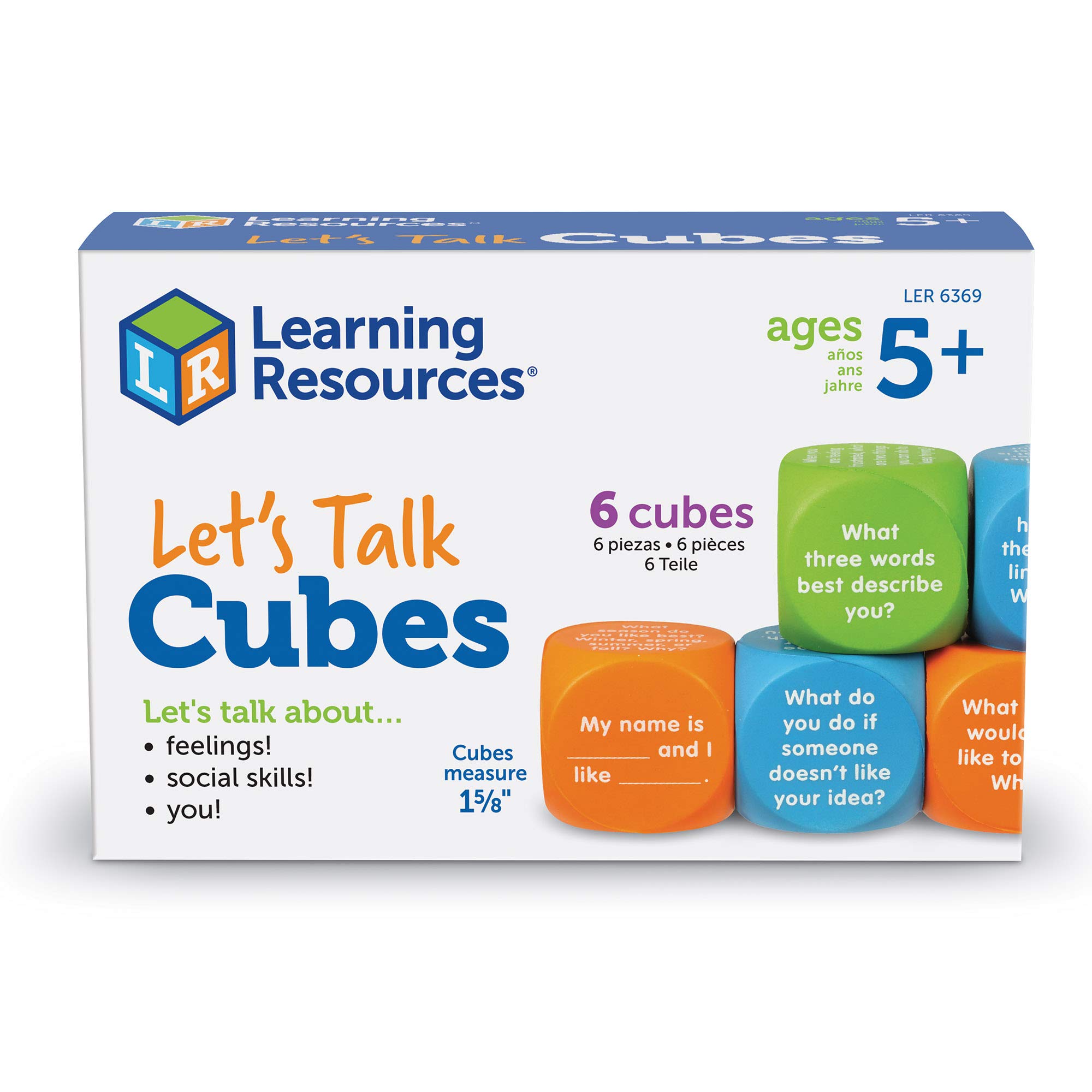 Foto 6 pulgar | Recursos De Aprendizaje De Conversation Cubes ¡hablemos! 6 Cubos - Venta Internacional.