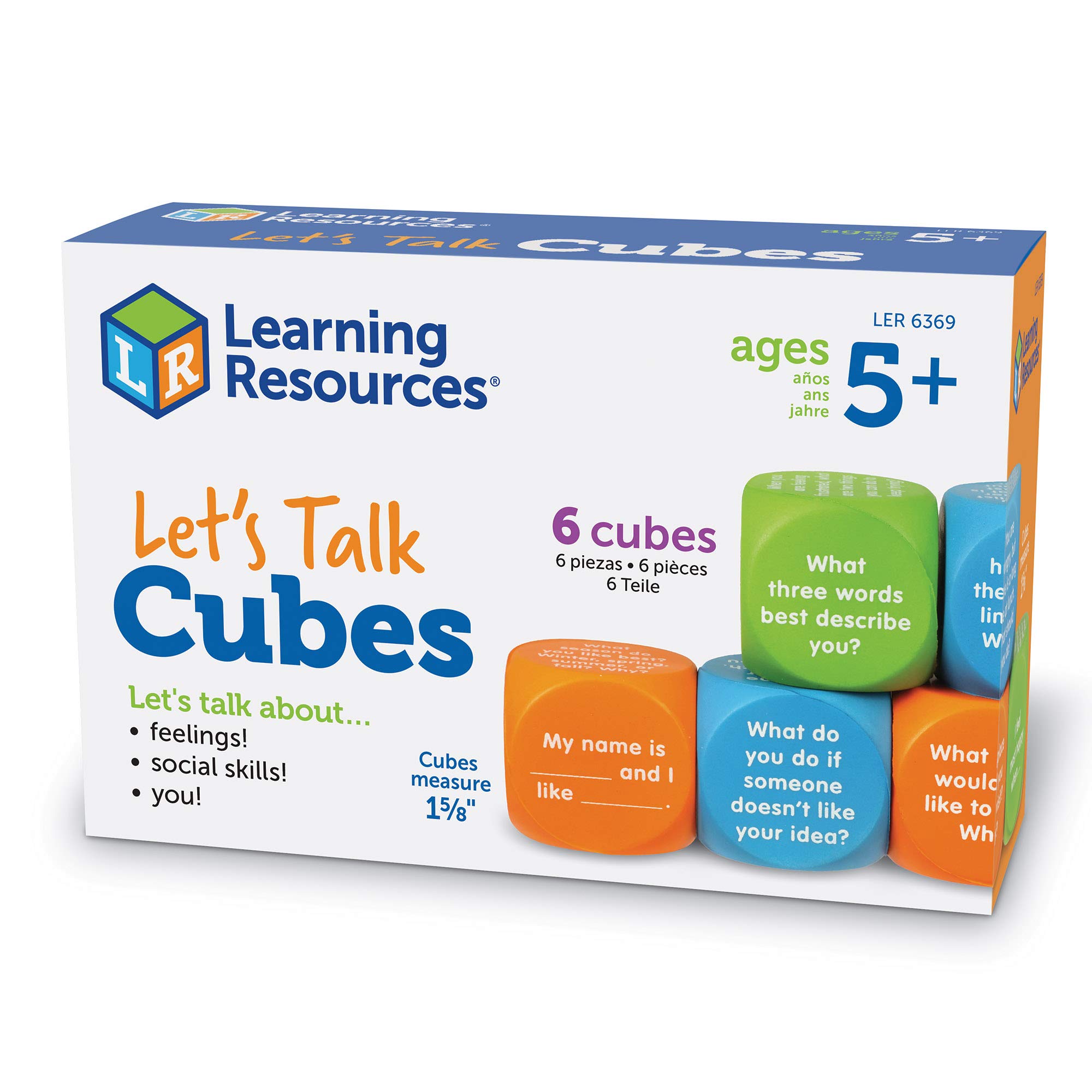 Foto 7 pulgar | Recursos De Aprendizaje De Conversation Cubes ¡hablemos! 6 Cubos - Venta Internacional.
