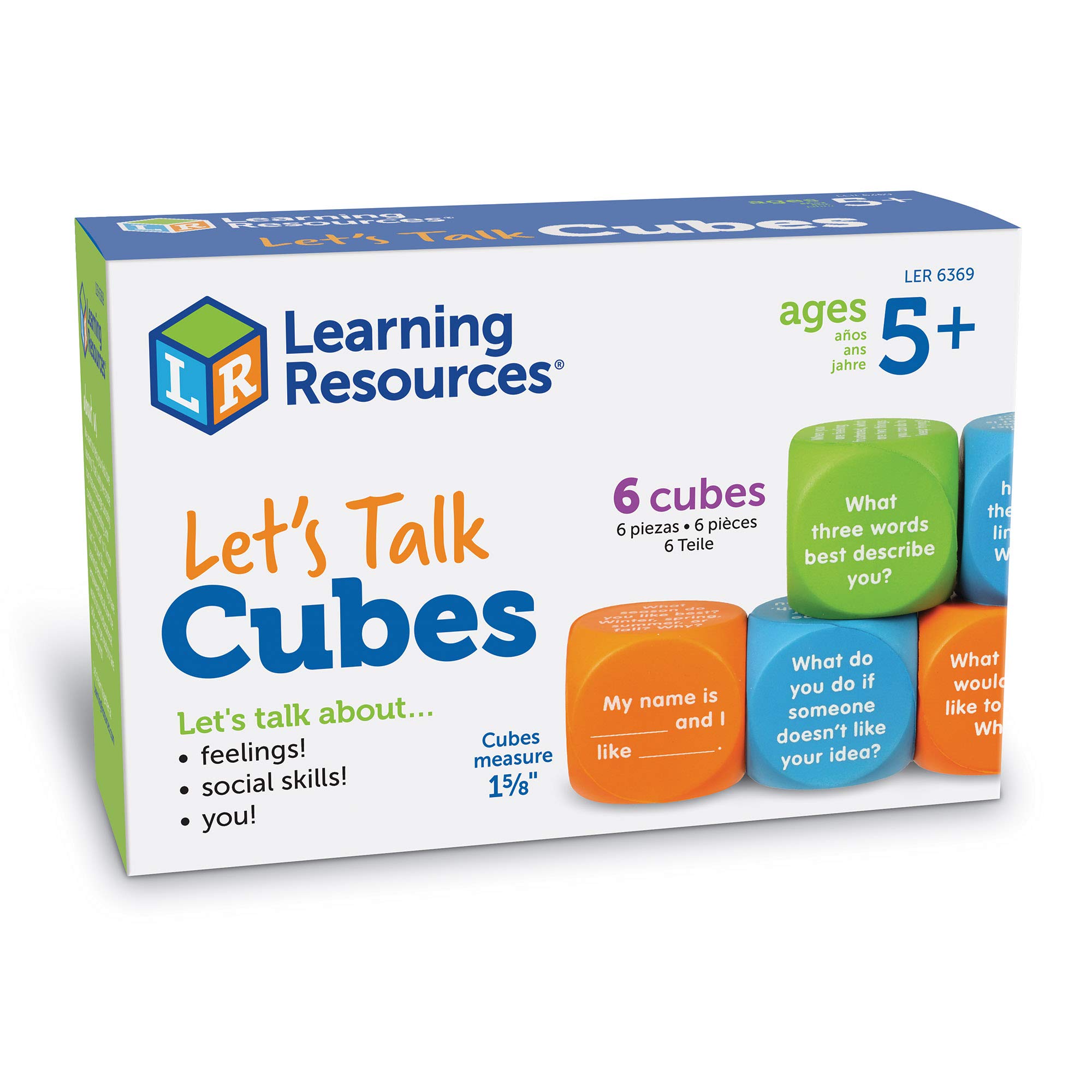 Foto 8 pulgar | Recursos De Aprendizaje De Conversation Cubes ¡hablemos! 6 Cubos - Venta Internacional.